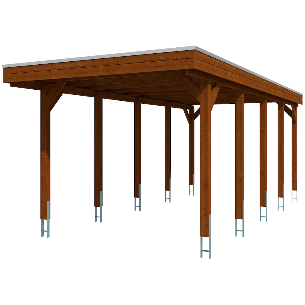 Skanholz Einzelcarport »Friesland«, Fichtenholz, 270 cm, braun