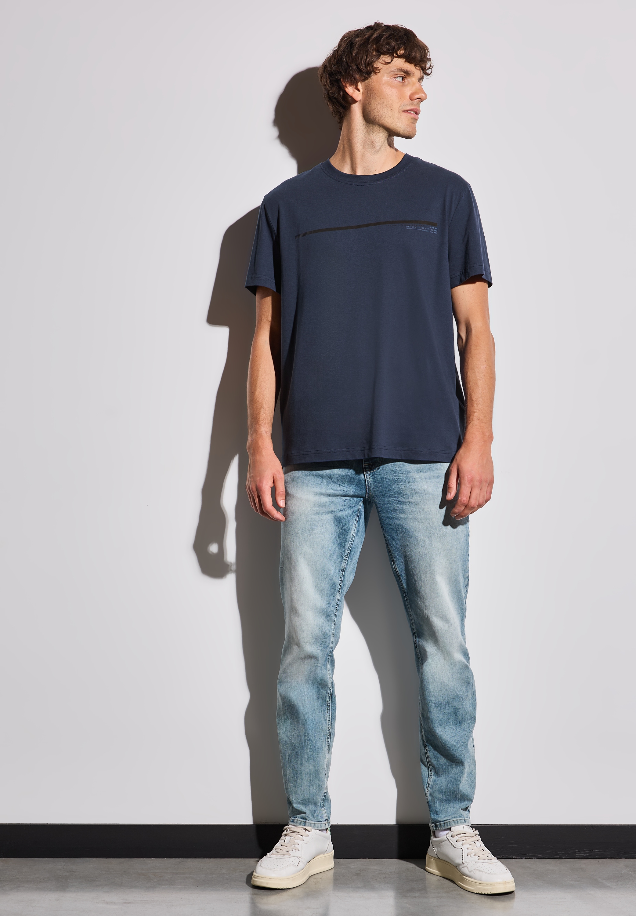 STREET ONE MEN T-Shirt, aus reiner Baumwolle
