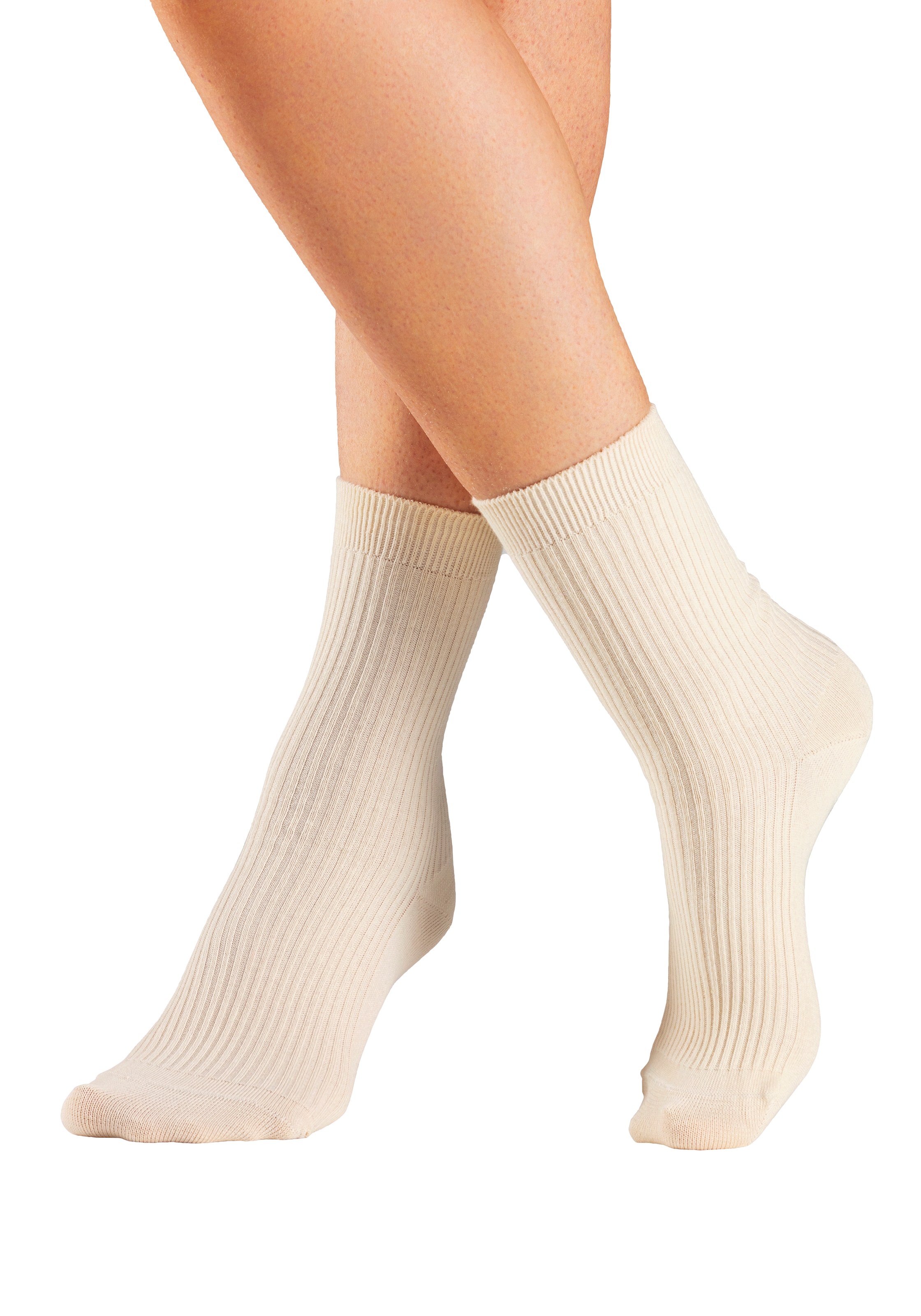 Lavana Basicsocken, (Packung, 5 Paar), mit feiner Rippe