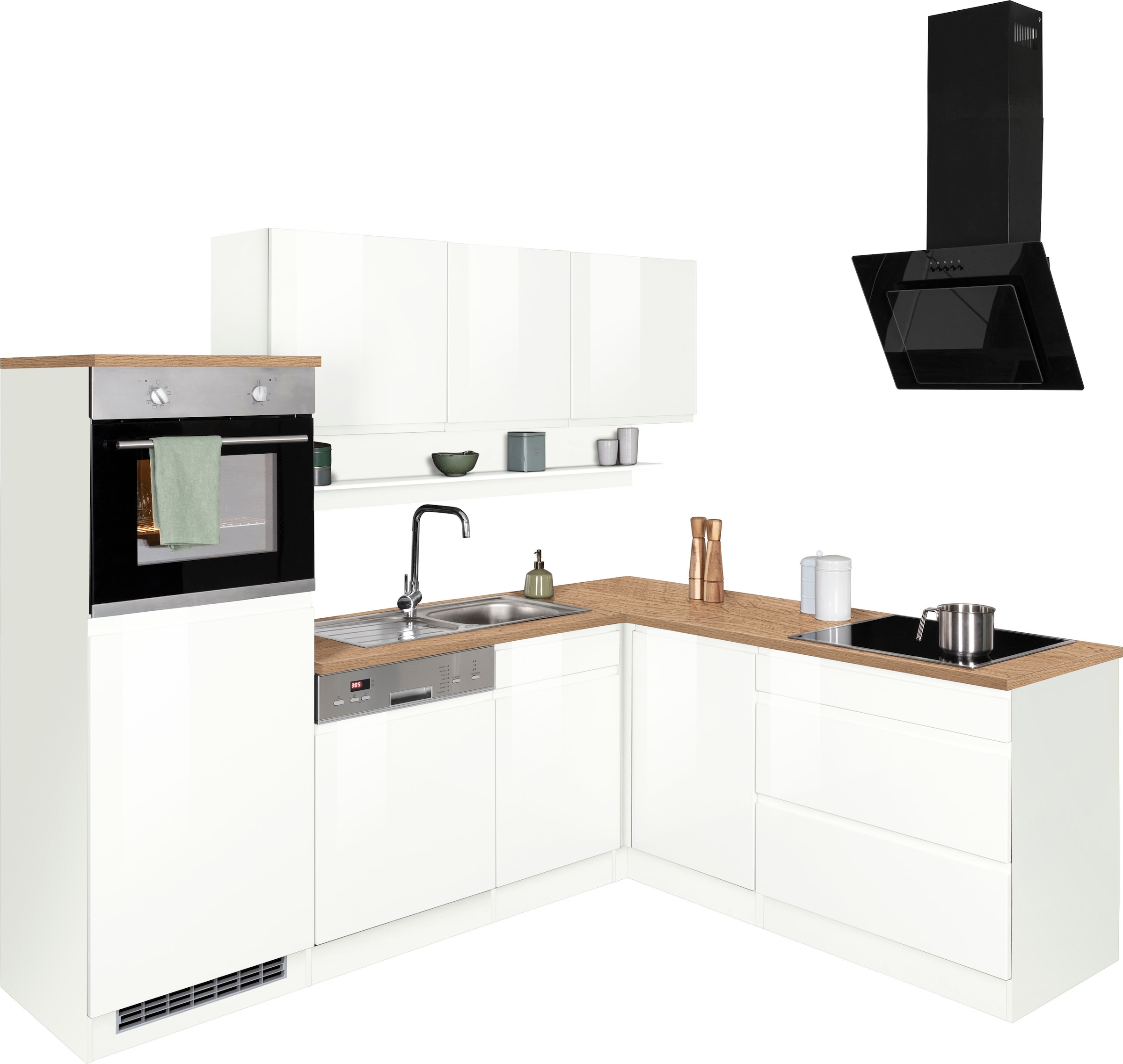 HELD MÖBEL Winkelküche "Virginia", Stellbreite 230/190 cm, ohne E-Geräte günstig online kaufen