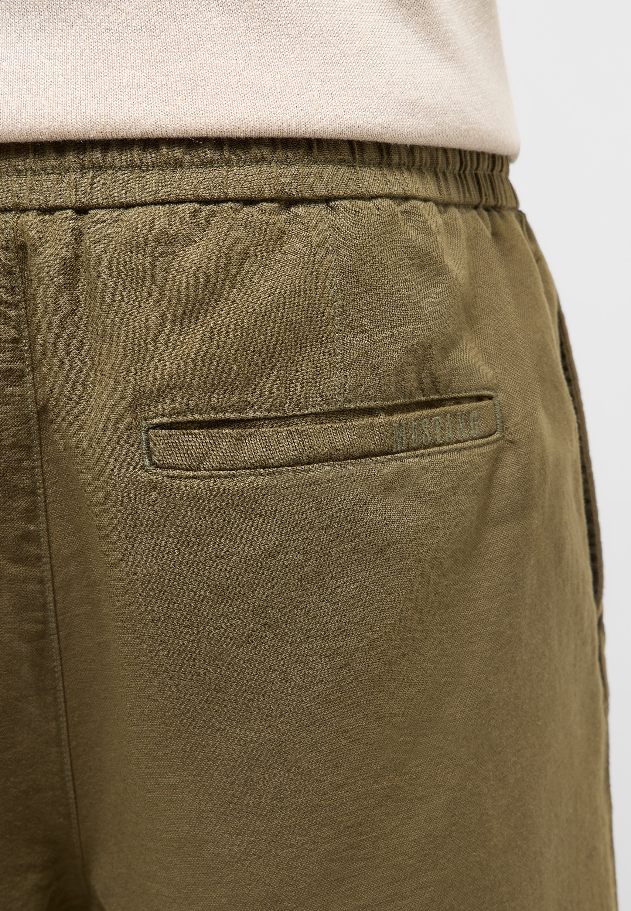 MUSTANG Shorts »Herren Style Linen Jogger Shorts«