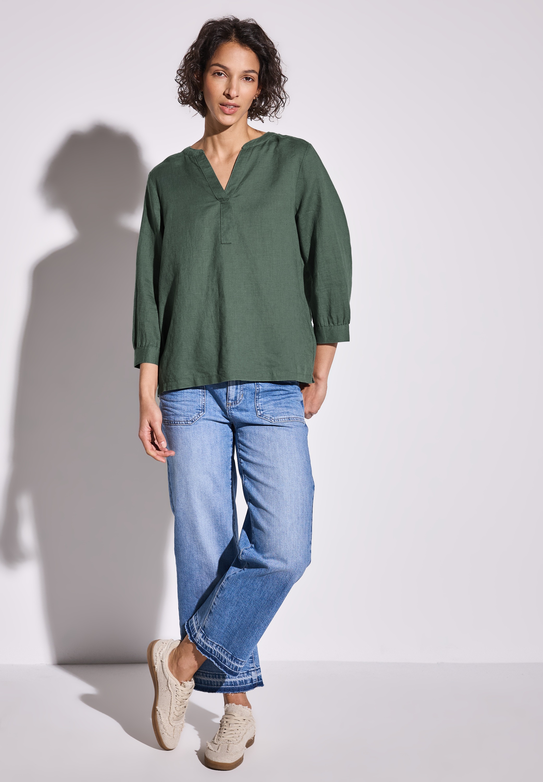 STREET ONE Klassische Bluse, mit 3/4 Ärmeln