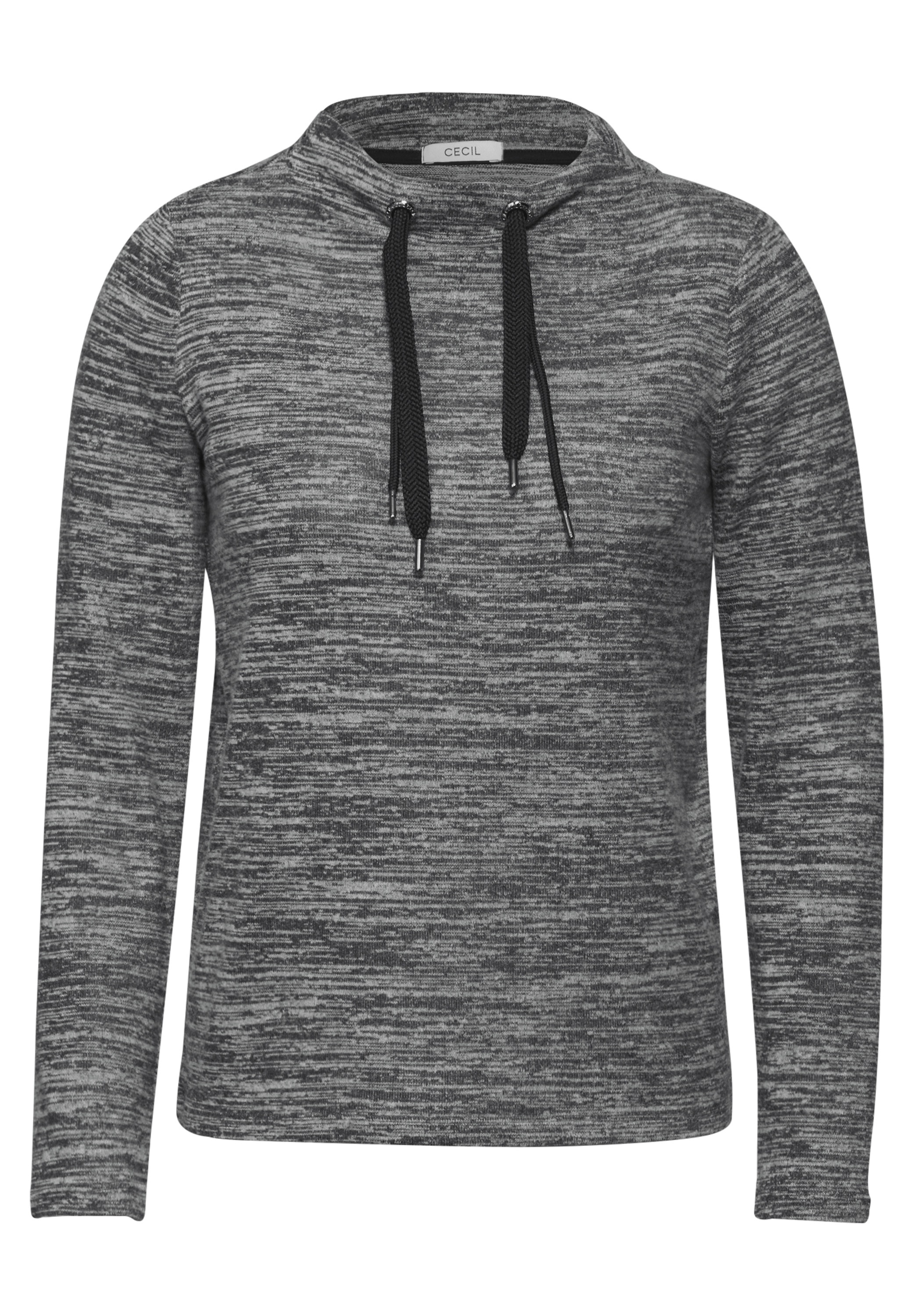 Cecil Langarmshirt, bestehend aus einem Materialmix