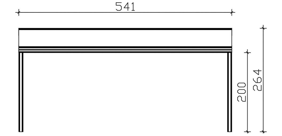 Skanholz Terrassendach »Genua«, 541 cm Breite, verschiedene Tiefe