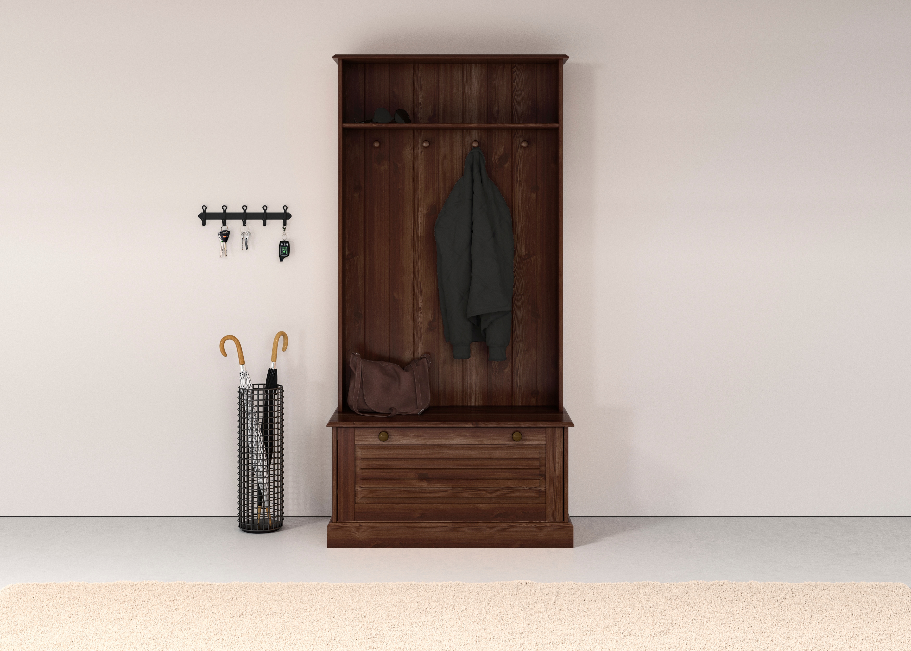 OTTO home Kompaktgarderobe "Liotta" Mit einer Klappe und 4 Kleiderhacken