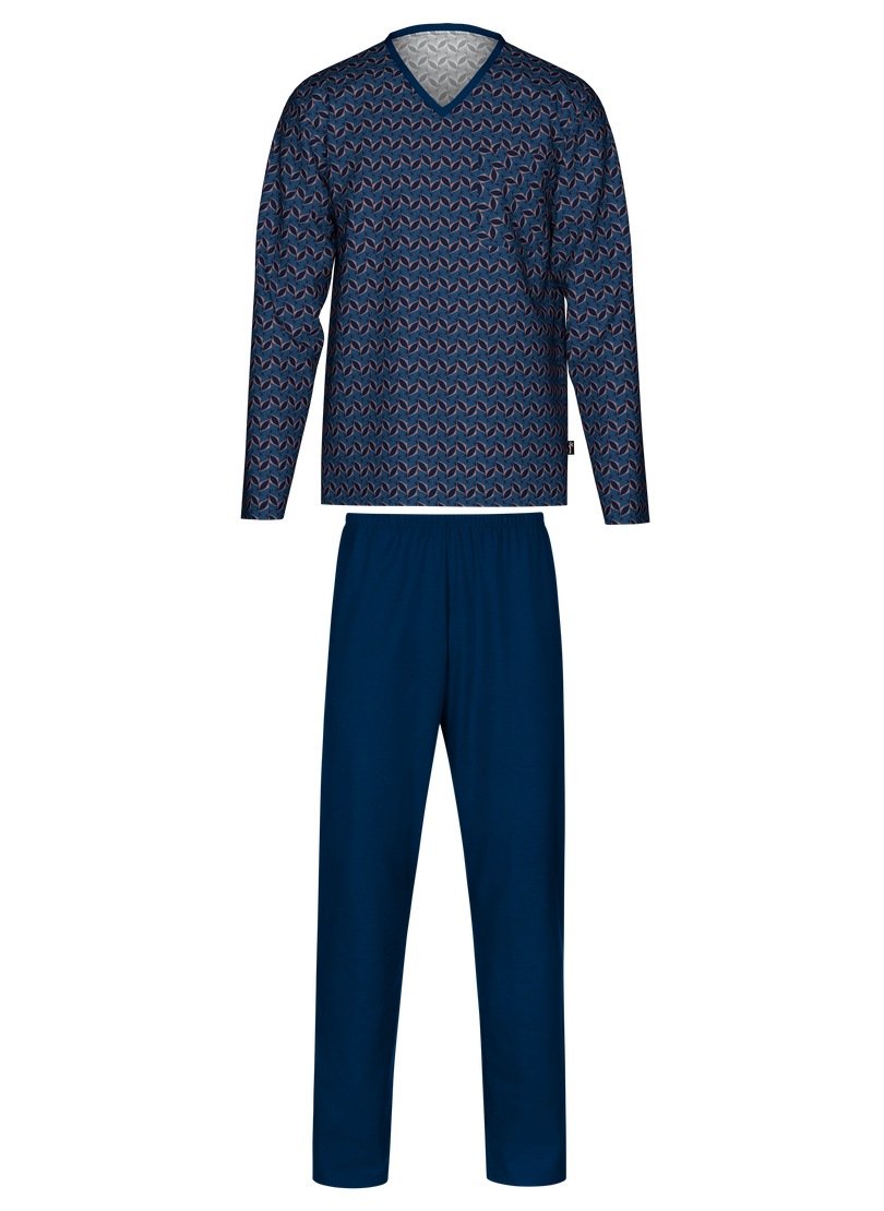 Trigema Schlafanzug "TRIGEMA Pyjama mit Allover Blatt-Print" 1 Stk. tlg. günstig online kaufen