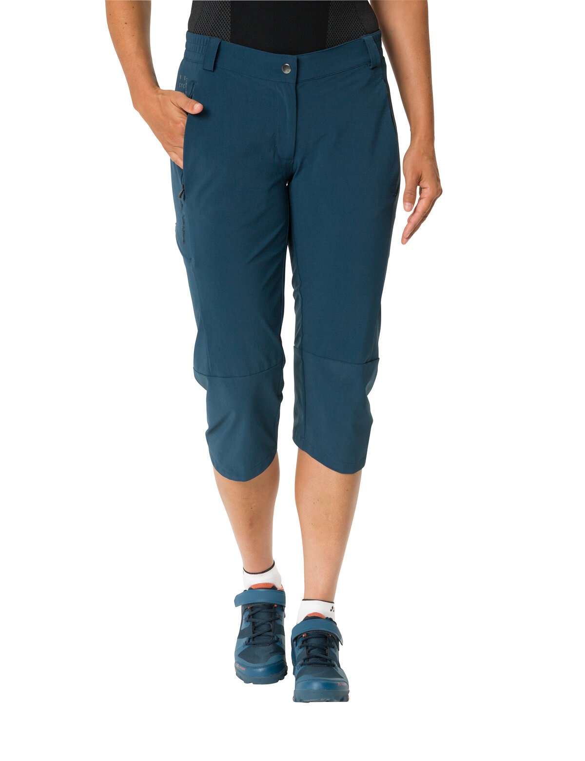 Vaude Radhose "Womens Yaras 3/4 Pants" Sportlicher Stil, Für Radsport, Aus Polyamid Und Elasthan