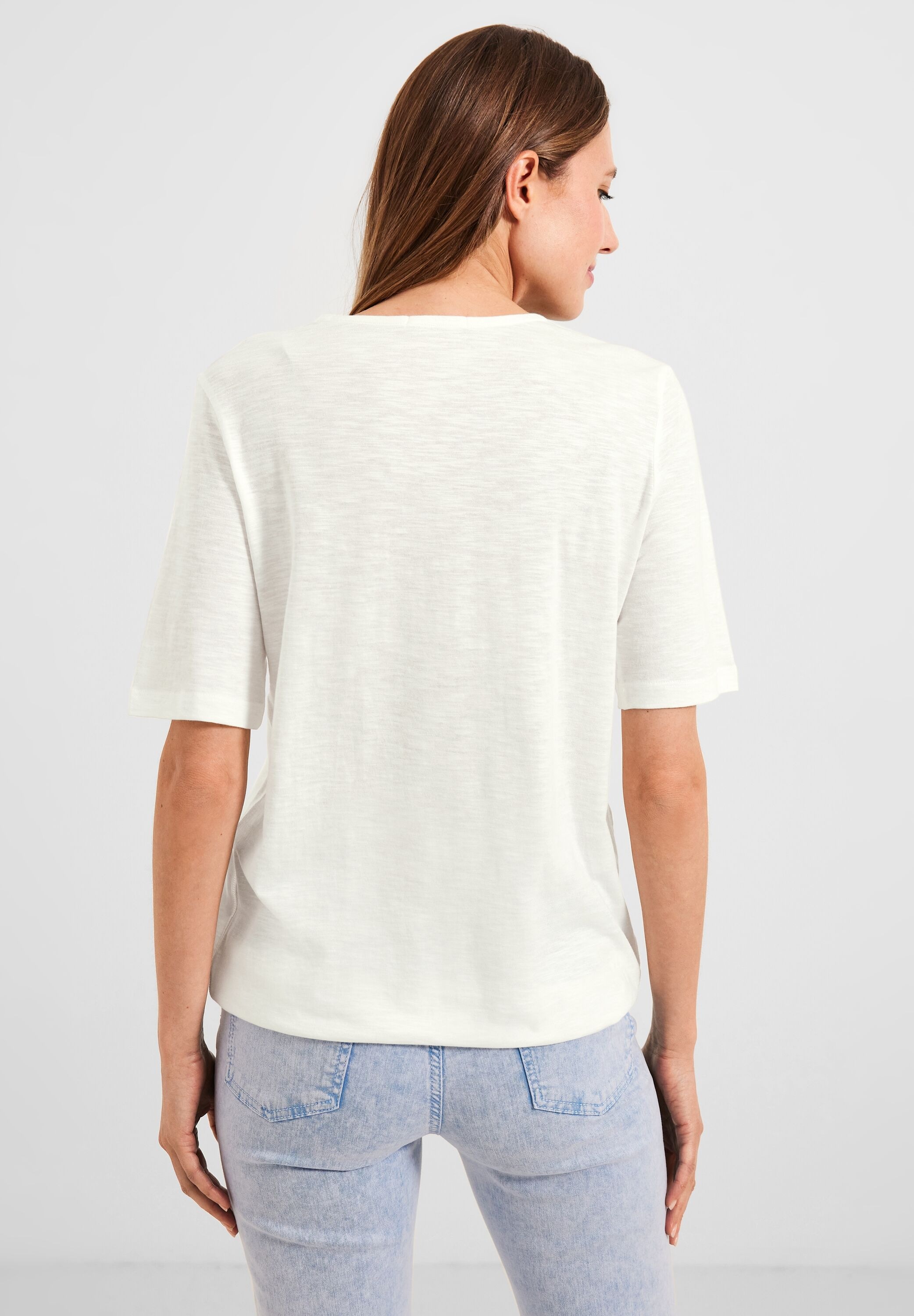 Cecil T-Shirt, aus für | BAUR Materialmix kaufen softem