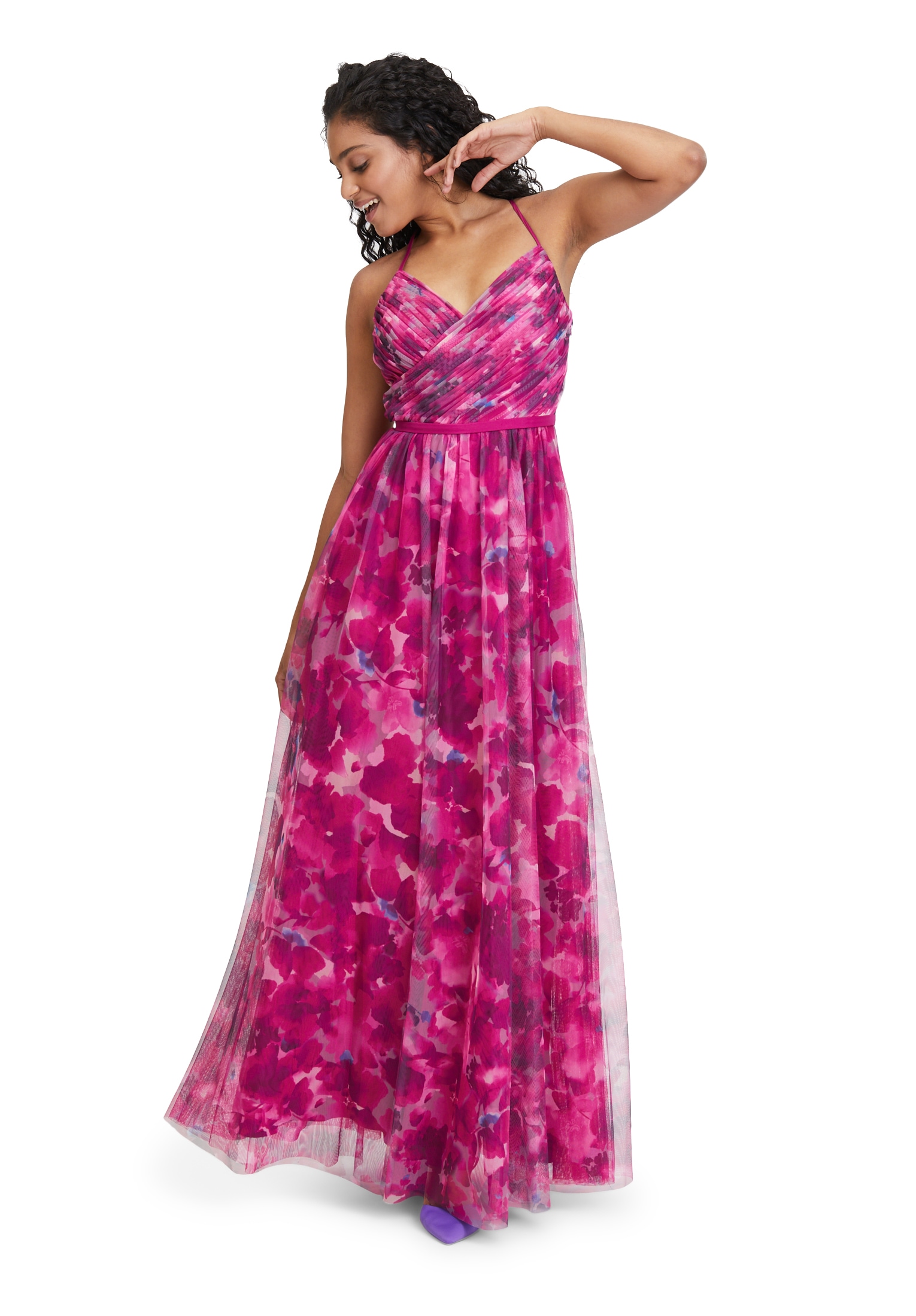 Abendkleid »Vera Mont Abendkleid mit Blumenprint«, Druck