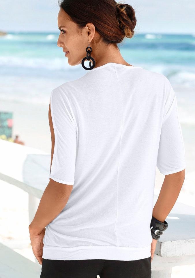LASCANA Strandshirt mit Schlitzen an den Ärmeln