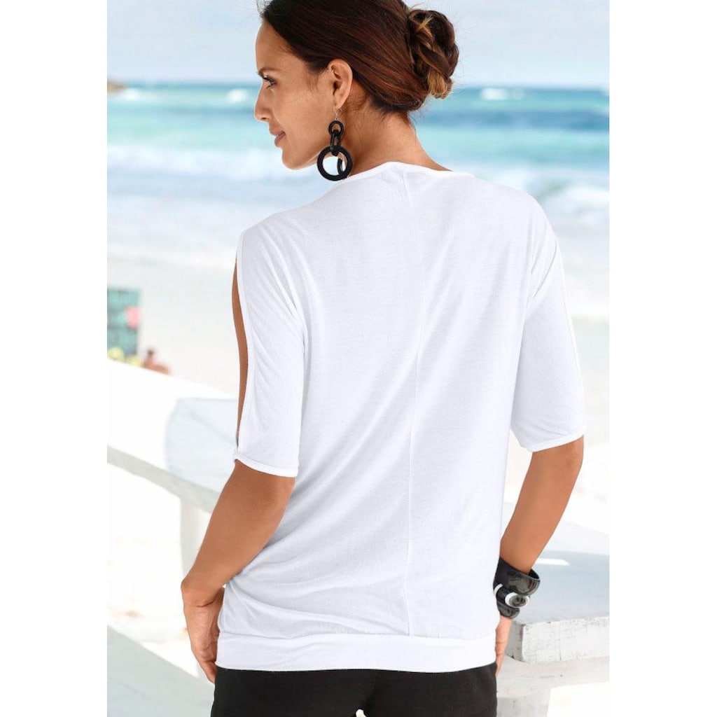 LASCANA Strandshirt mit Schlitzen an den Ärmeln