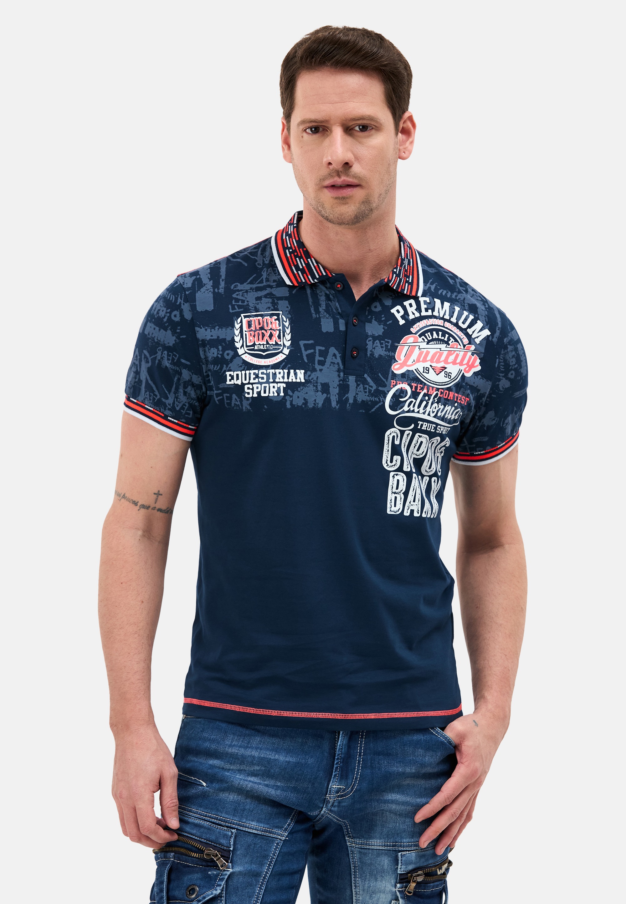 Cipo & Baxx Polo Shirt Navyblue 4XL 3