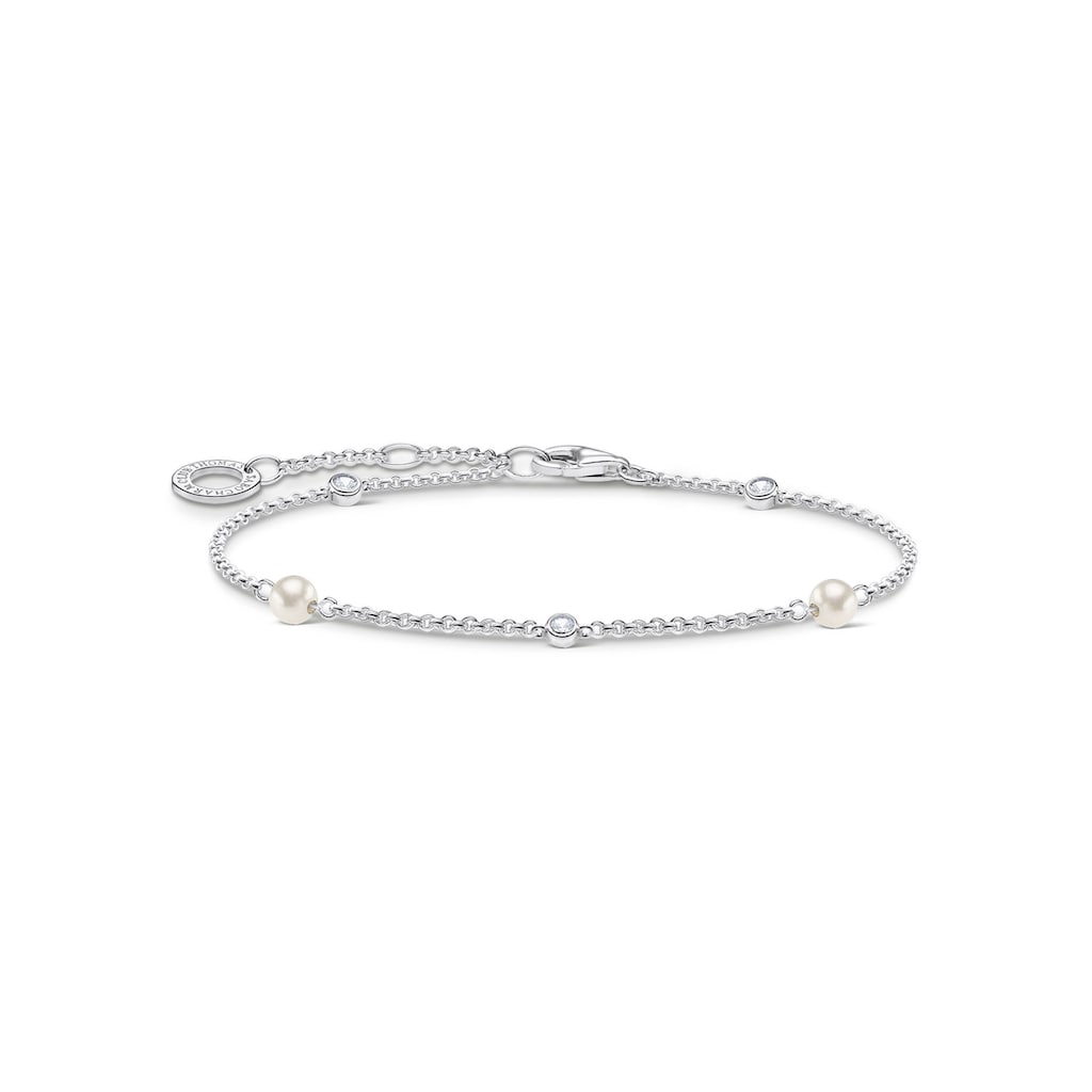 THOMAS SABO Perlenarmband »weiße Steine, A1989-167-14-L19V«