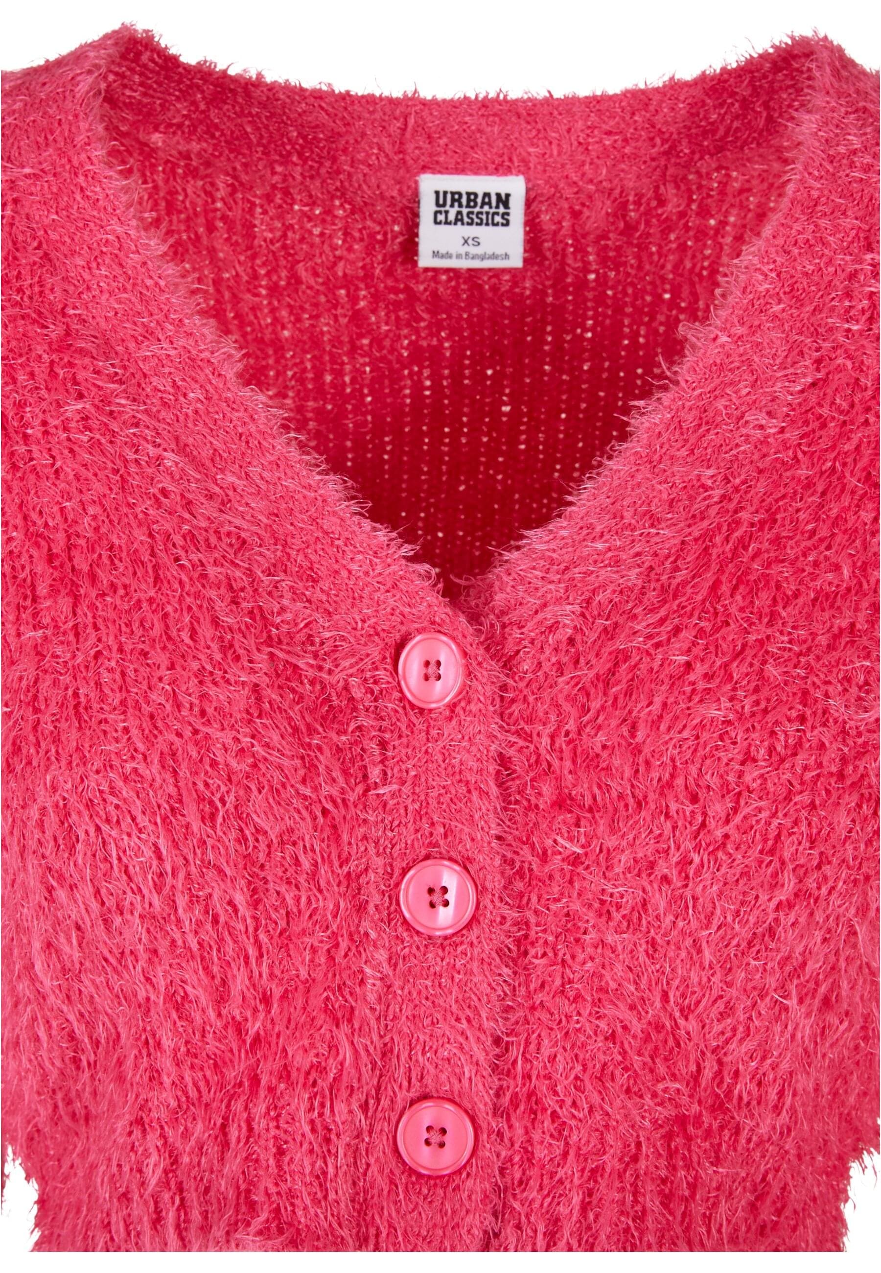 URBAN CLASSICS Strickjacke »Urban Classics Damen Ladies Cropped Feather Cardigan«