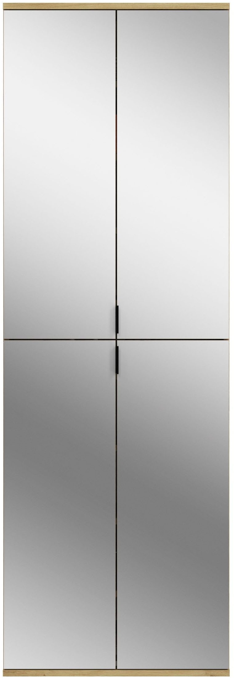 INOSIGN Garderoben-Set »Trondheim, Breite 121 cm, best. aus 3 Schränken, 8 Türen, 21 Fächer«, (Set, 3 St.), inkl. ausziehbarer Kleiderstange, Garderobenschrank, Kleiderschrank