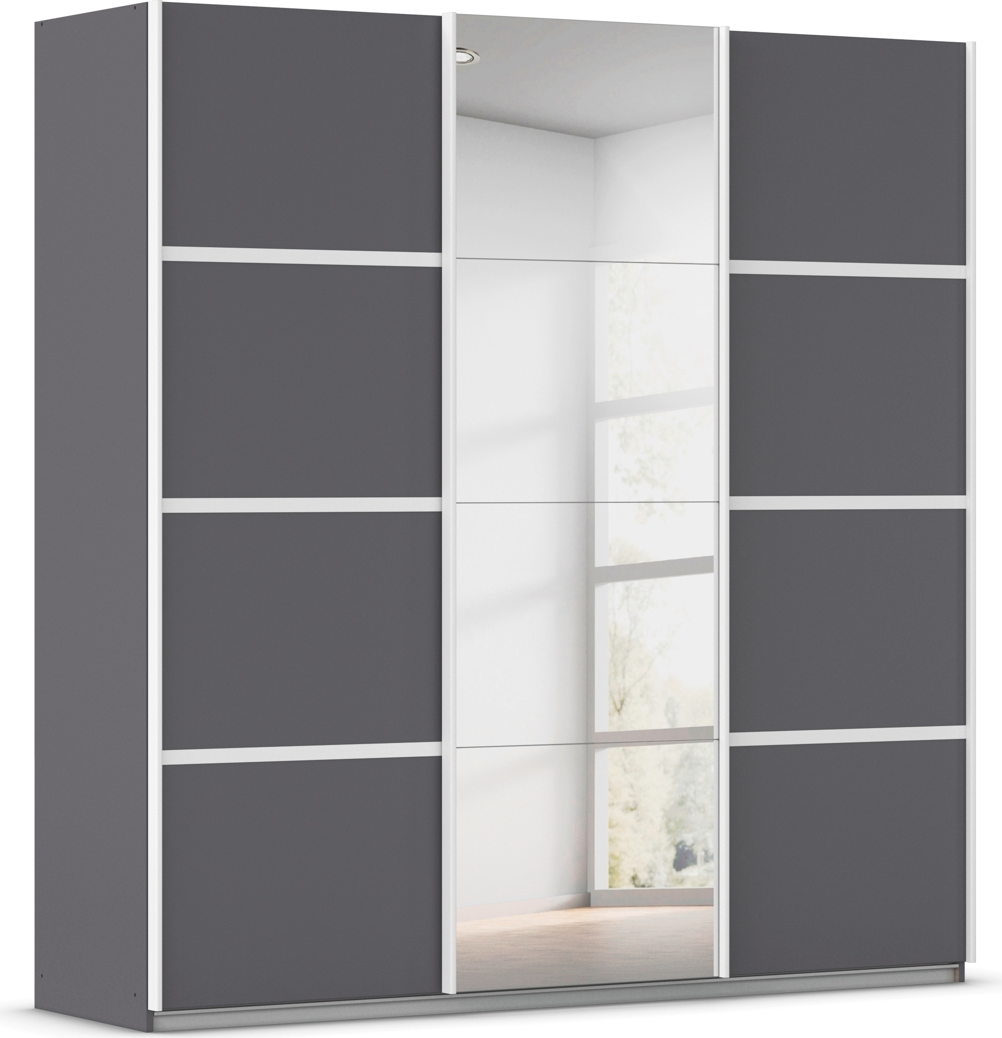 OTTO home Kleiderschrank "Mehrzweckschrank Aktenschrank Möbel Mietswohnung Schlafzimmer AVOLA" 3 verschiedene Ausstattungen BASIC/CLASSIC/PREMIUM (inkl. SOFT-CLOSE), mit eleganten Zierleisten in Chrom, Schwarz oder Weiß MADE IN GERMANY