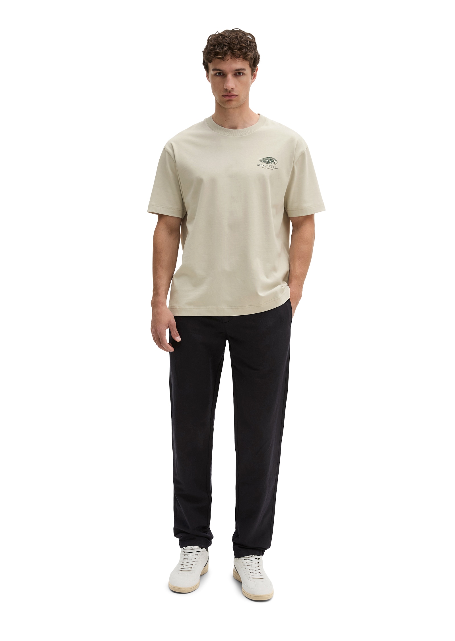 Marc O'Polo T-Shirt loose mit maritinem Rückenprint