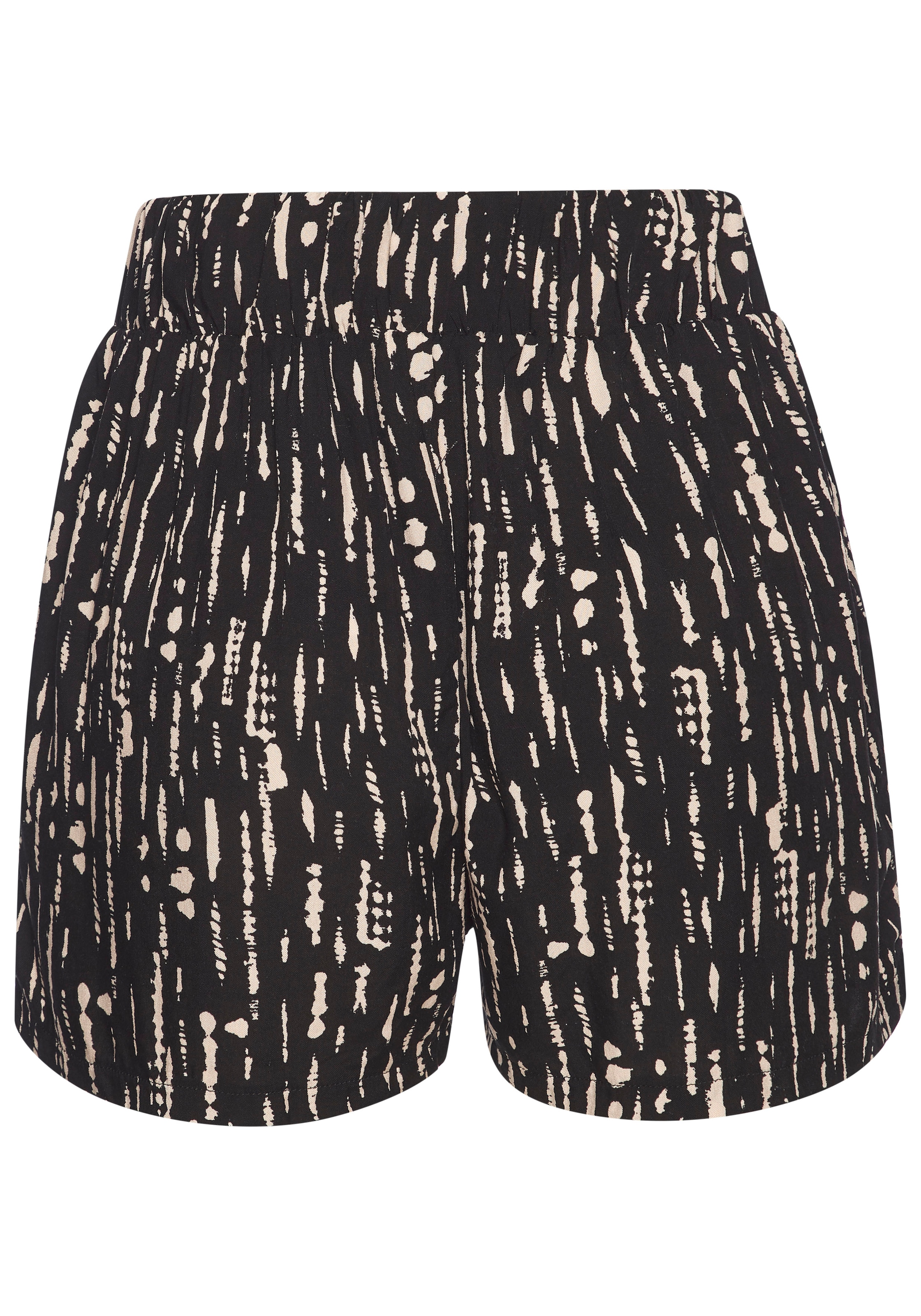 s.Oliver Webshorts, mit Alloverprint und Bindegürtel, kurze Hose, lockere Passform