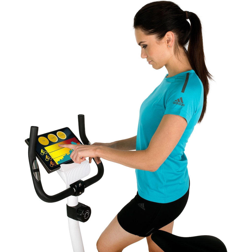 Christopeit Sport® Heimtrainer »CL 2«, Computer mit Halterung für Tablet bzw. Smartphone