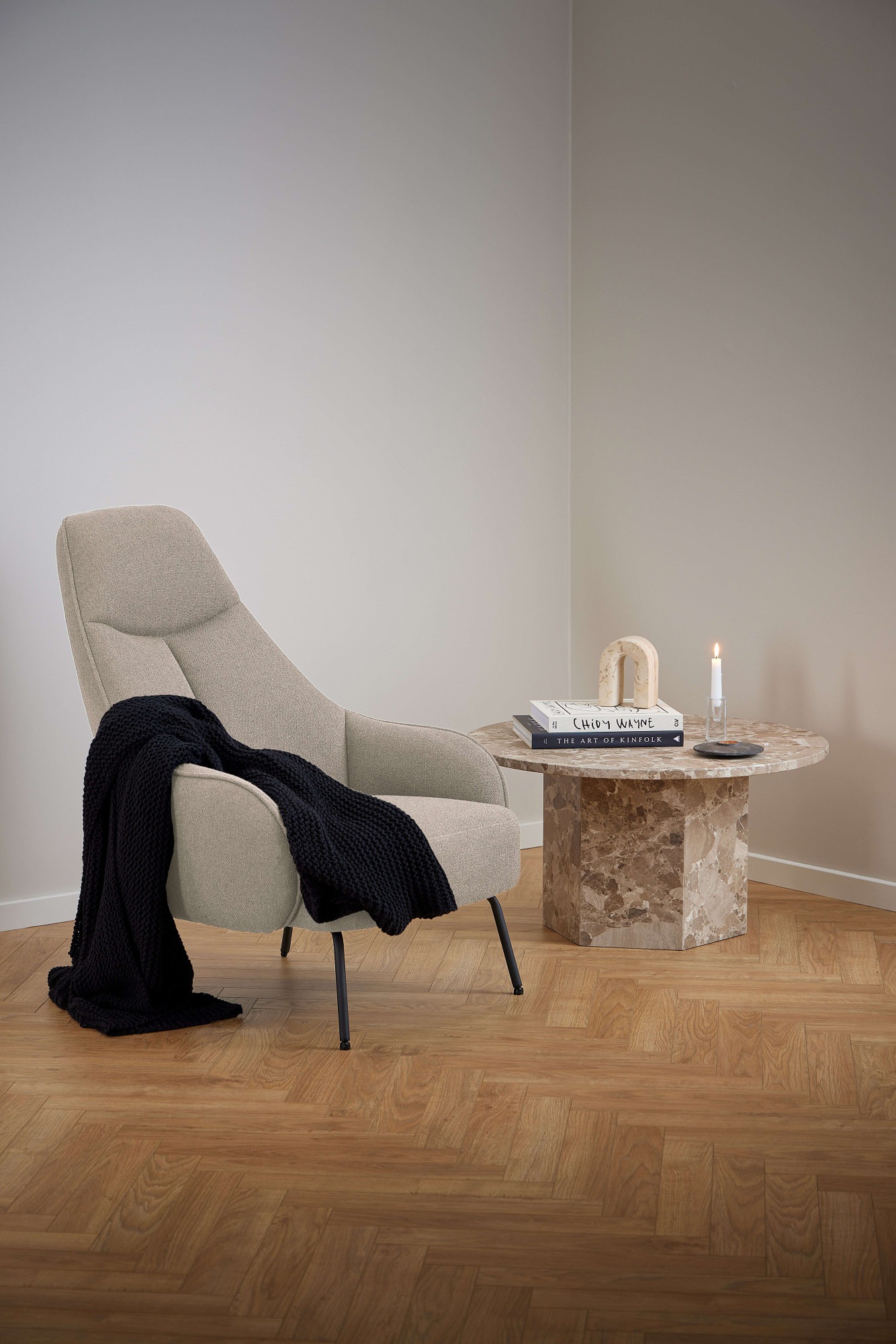 ACTONA GROUP Couchtisch "Naxos", Rund Couchtisch, matt Latte lackiert Marmo günstig online kaufen