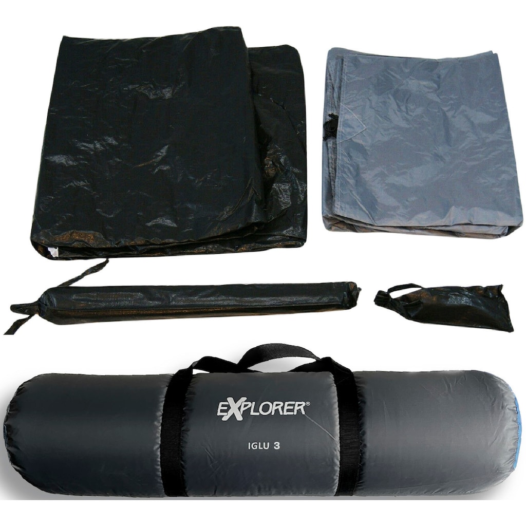 EXPLORER Kuppelzelt »Iglu Zelt 3-4 Personen Campingzelt wasserdicht winddicht Ventilation«, 4 Personen