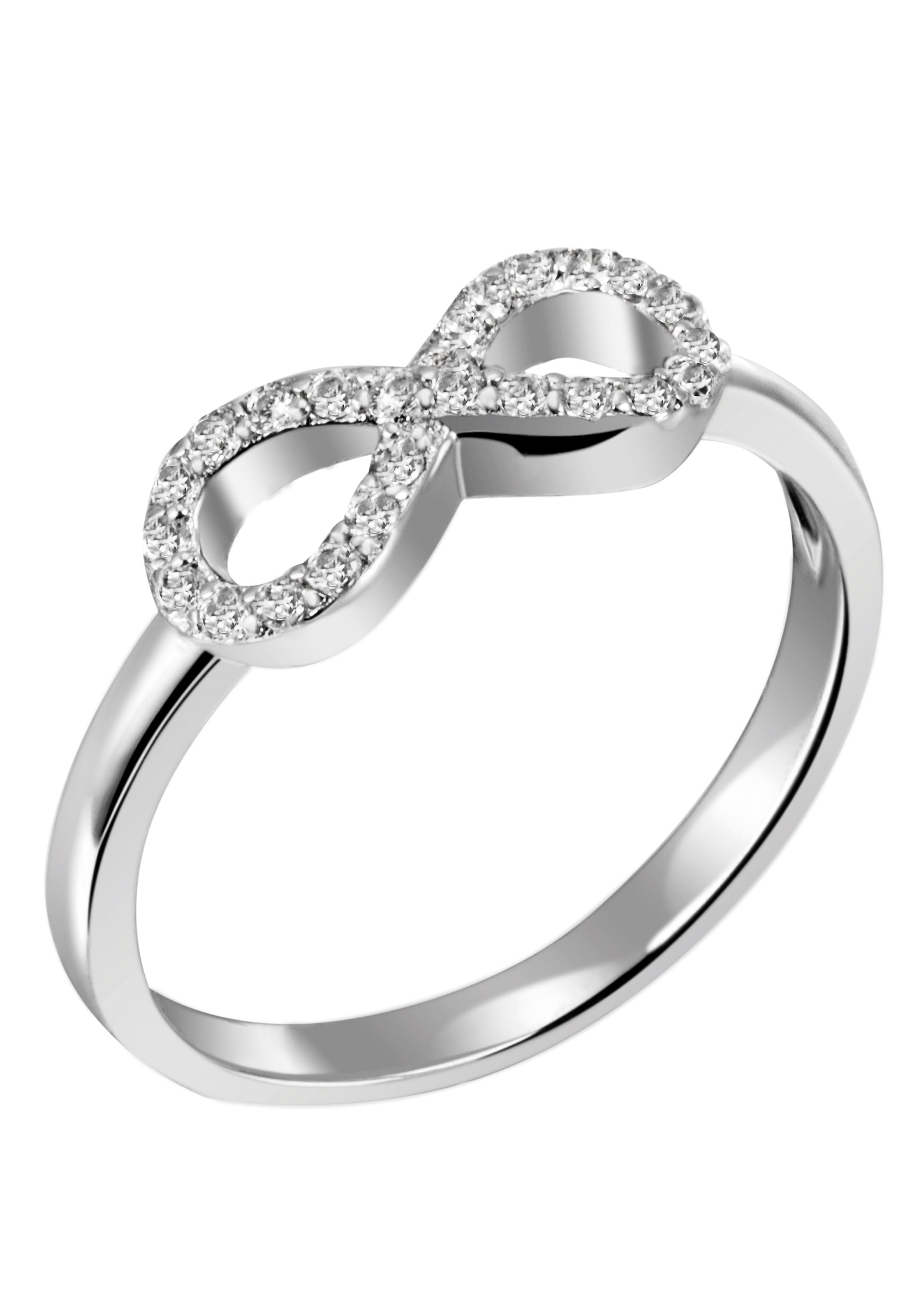 Firetti Fingerring »Schmuck Geschenk Silber 925 Silberring Infinity/Unendlichkeit«, mit Zirkonia (synth.)