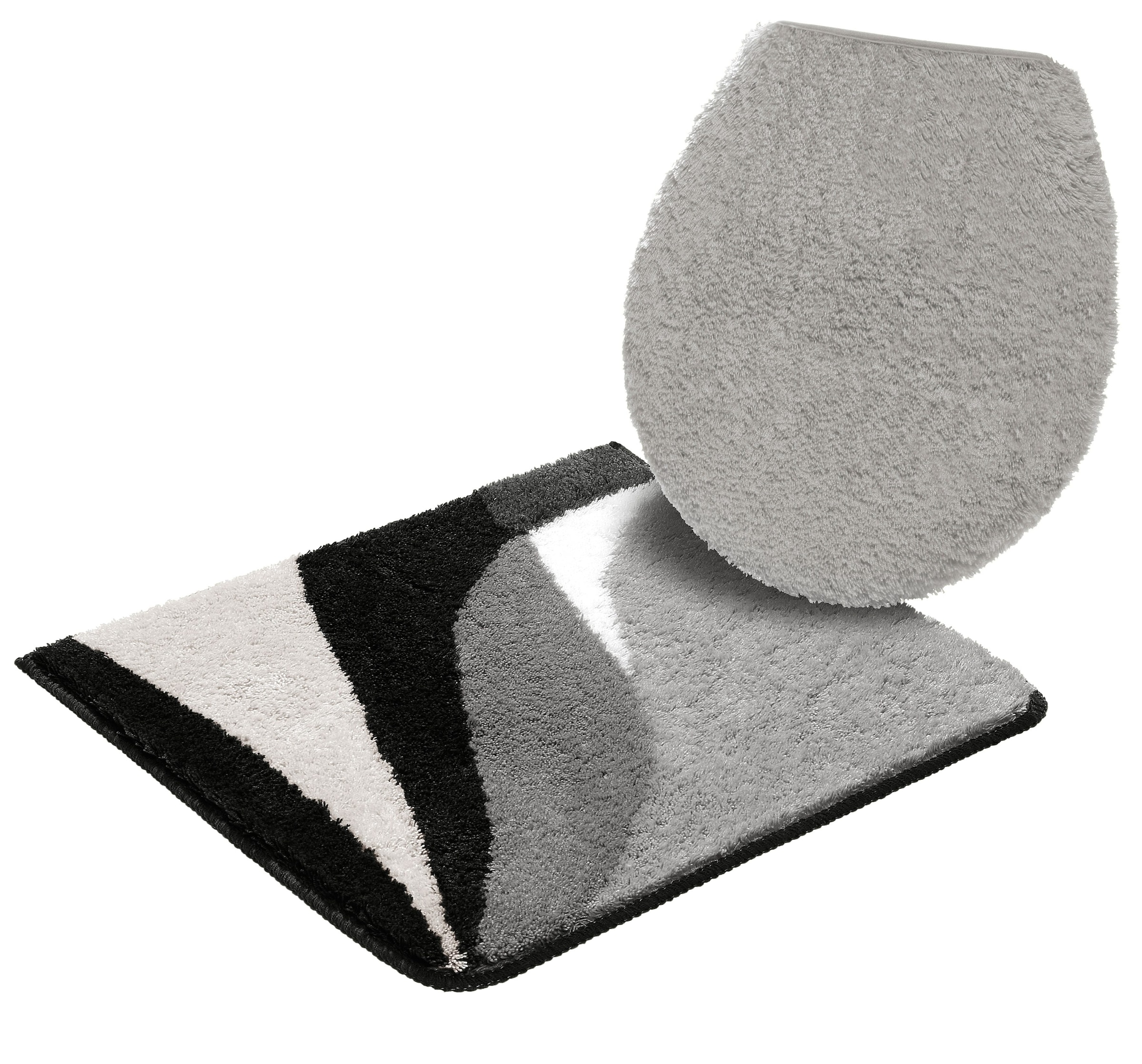 my home Badematte »Magnus, Badvorleger, Badezimmer Teppich«, rutschhemmend beschichtet, strapazierfähig-schnell trocknend, mehrfarbig, Badteppich, Badematten auch als 2 teiliges Set & rund