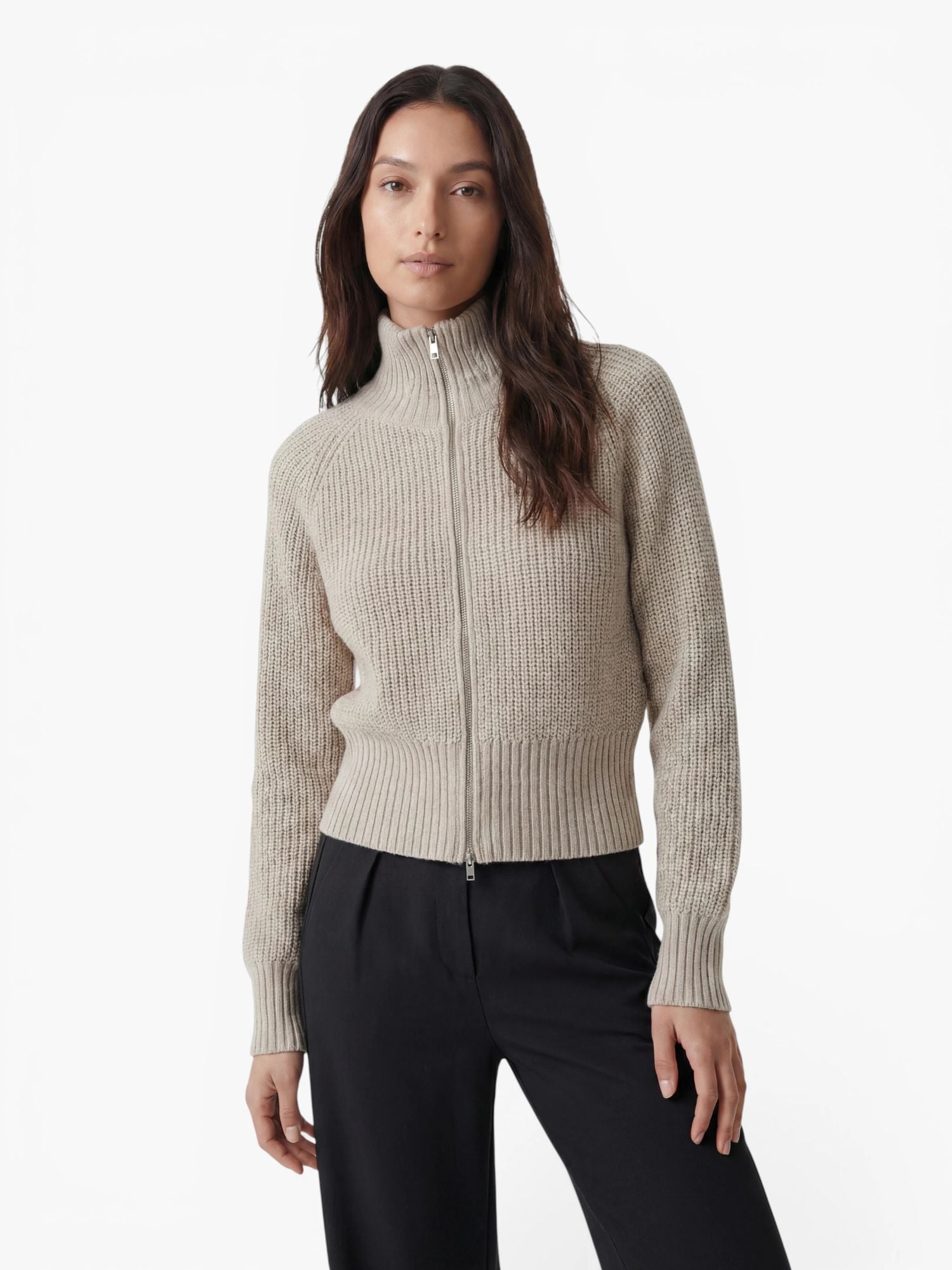 LeGer Strickjacke "Nala, LeGer by Lena Gercke" mit Woll-Anteil, Stehkragen