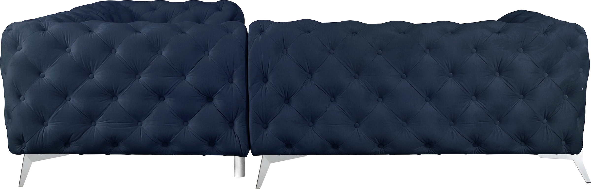 Home affaire Chesterfield-Sofa »Amaury L-Form« moderne Chersterfield-Optik, Breite 262 cm, Fußfarbe wählbar