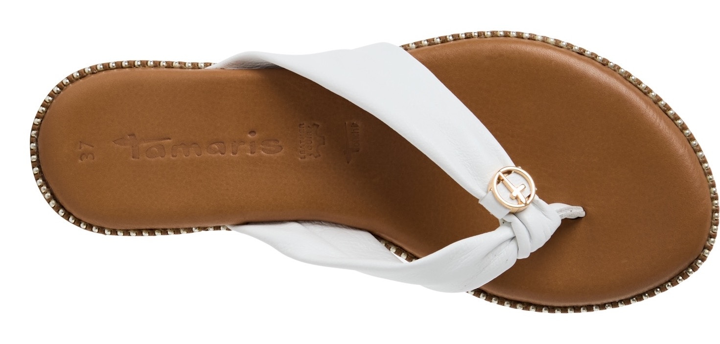 Tamaris Dianette, Zehentrenner, Sommerschuh mit glänzenden Nieten am Sohlenrand