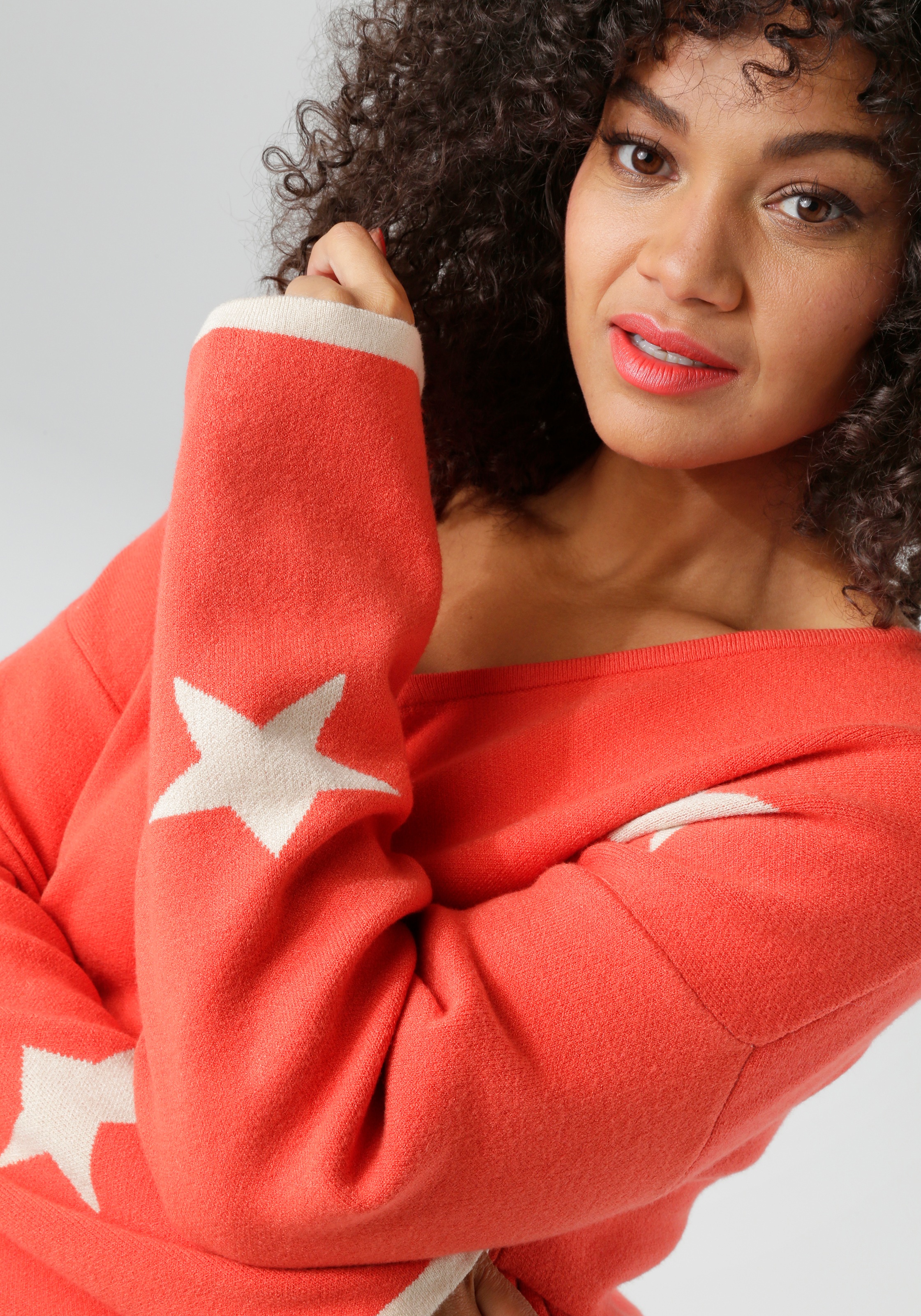 Aniston PLUS Strickpullover, Vokuhila - hinten etwas länger geschnitten - NEUE KOLLEKTION