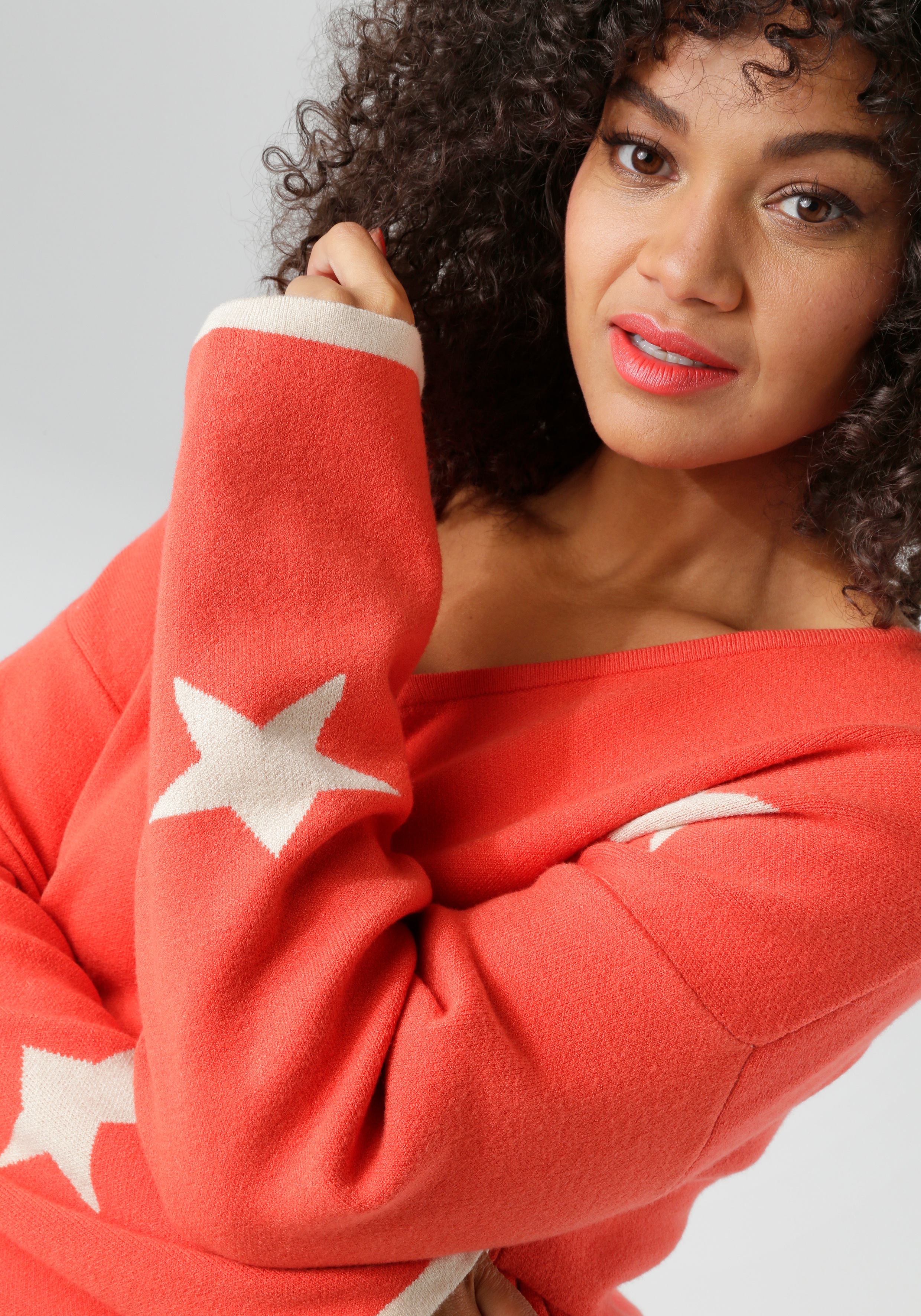 Thumbnail - Aniston PLUS Strickpullover Vokuhila - hinten etwas länger geschnitten