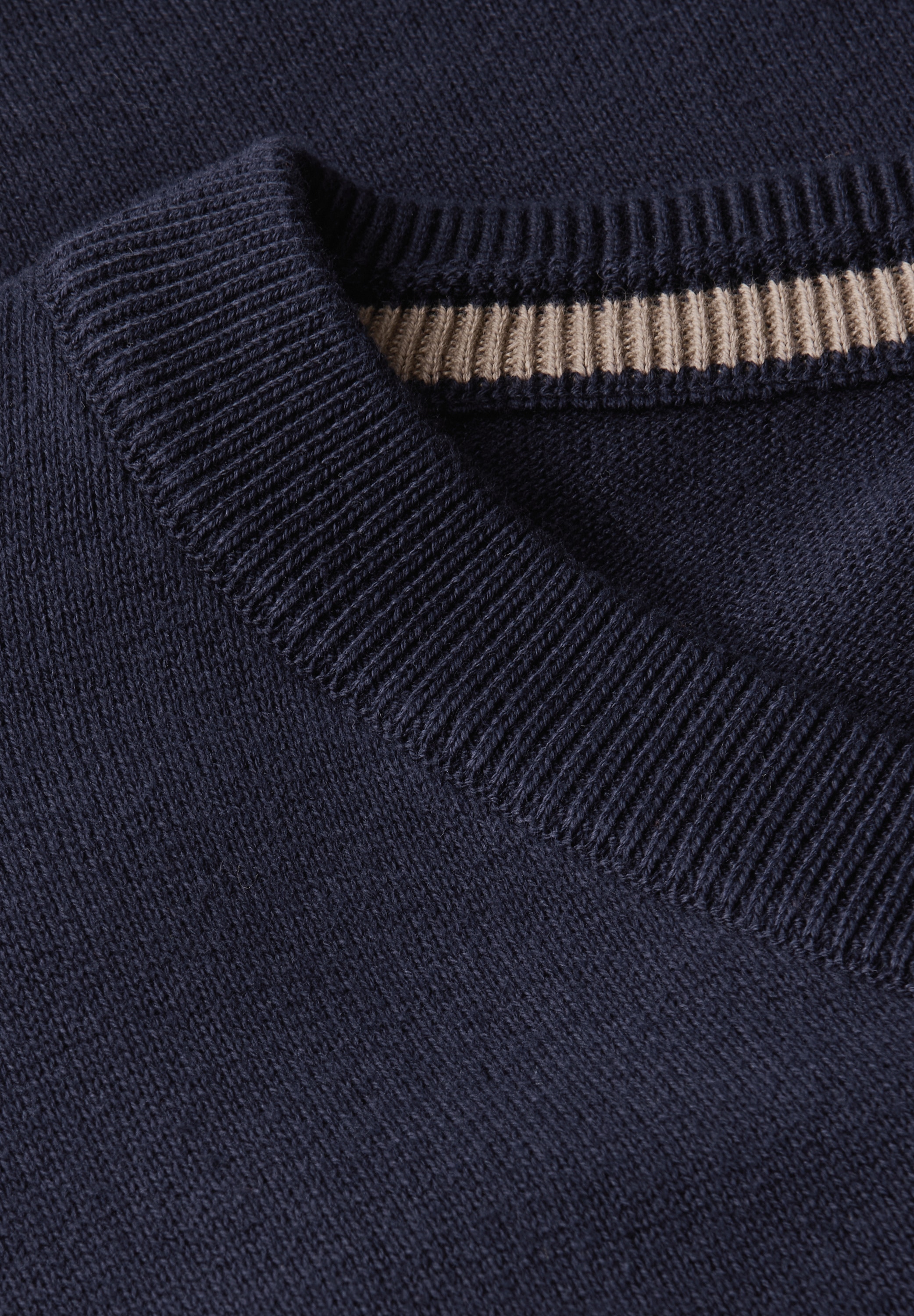 STREET ONE MEN Strickpullover, aus reiner Baumwolle