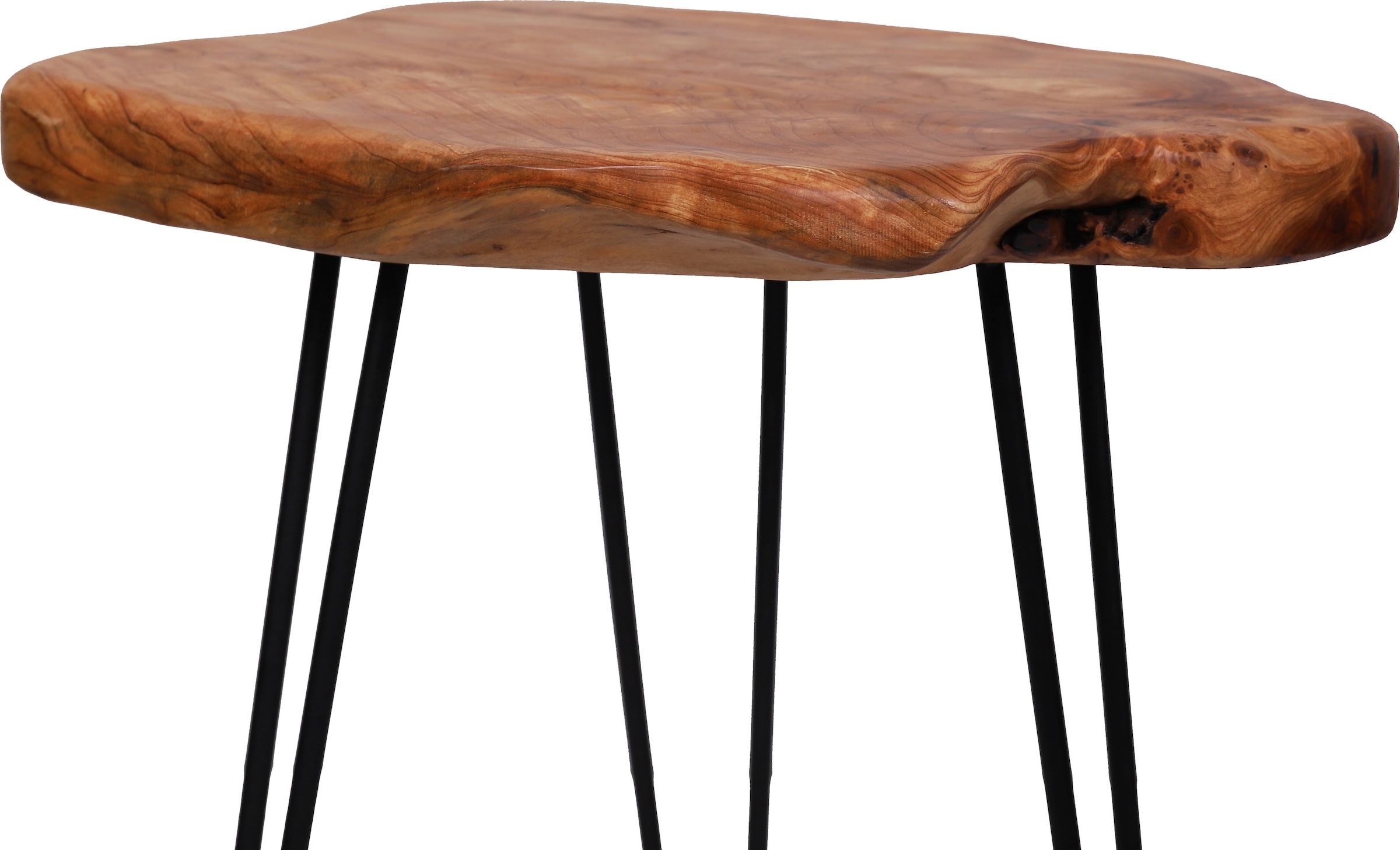 Kayoom Beistelltisch »Woody 110, natürlicher Beistelltisch, Tischplatte aus Holz«, (1 St.), Naturbelassener Beistelltisch, jedes Stück ein Unikat