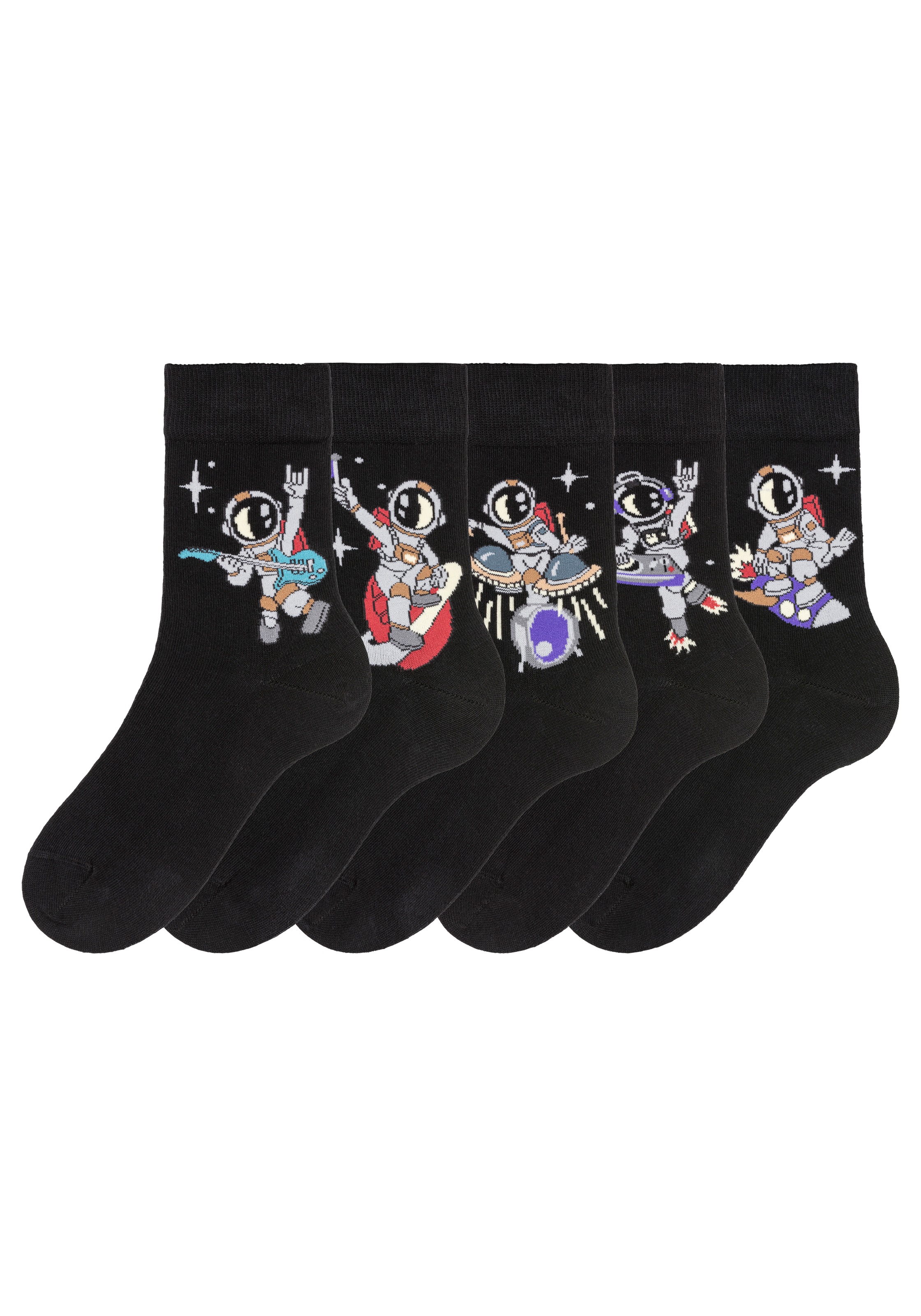 H.I.S Socken Packung, 5 Paar tlg. mit Astronaut-Motiven günstig online kaufen