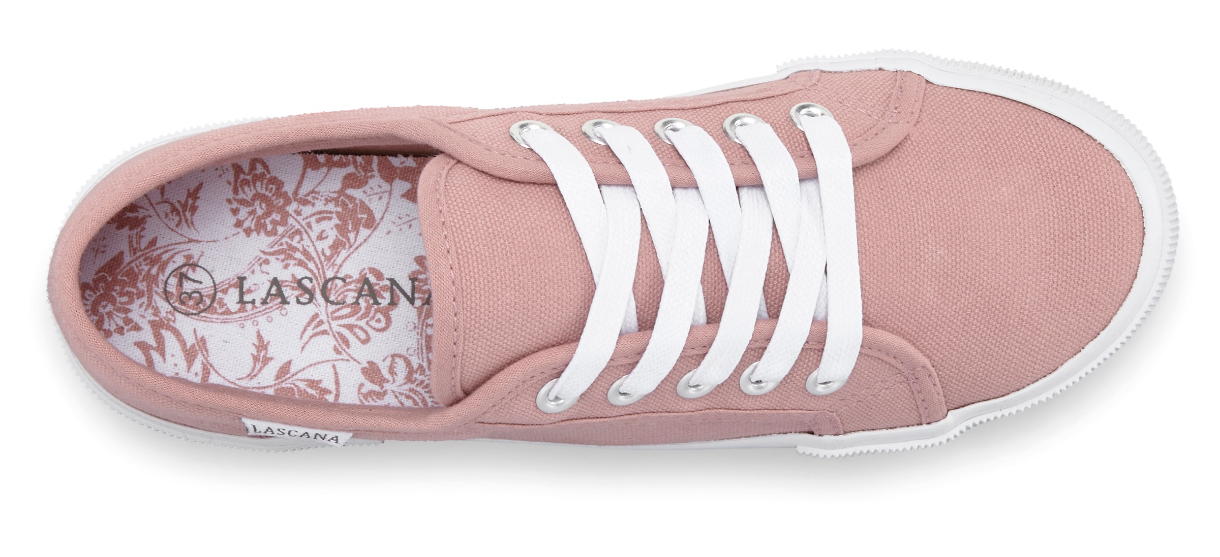 LASCANA Women's Canvas Sneaker Rose 44 2