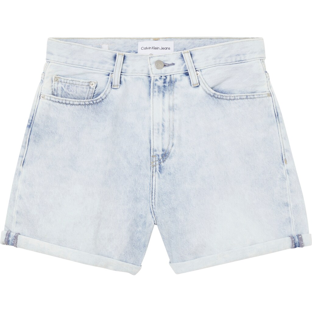 Damenmode Hosen Calvin Klein Jeans Shorts »MOM SHORT«, mit Calvin Klein Jeans Logo-Badge light-blue