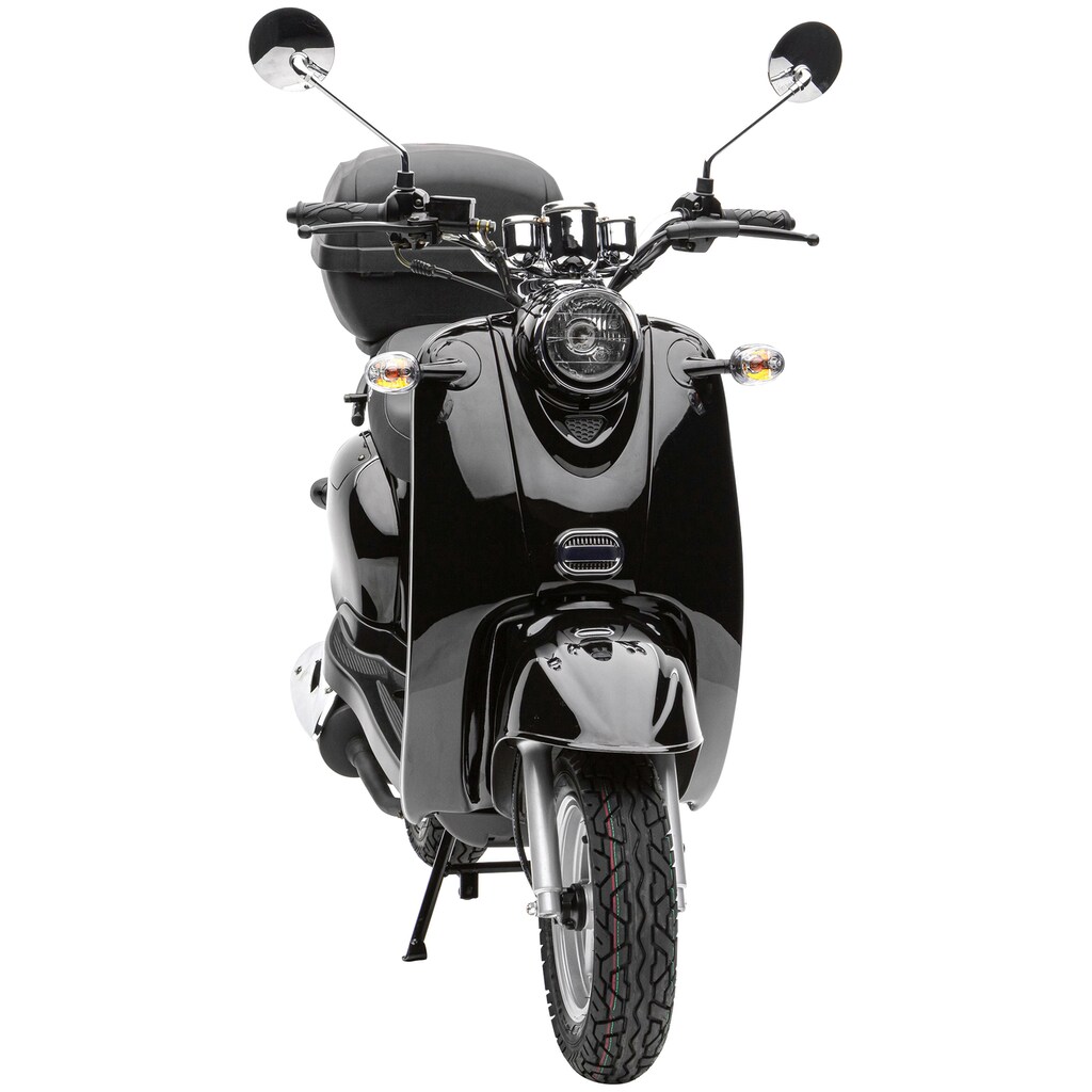 Nova Motors Motorroller »Retro Star«, 49 cm³, 45 km/h, Euro 5, 2,45 PS, (mit Topcase)