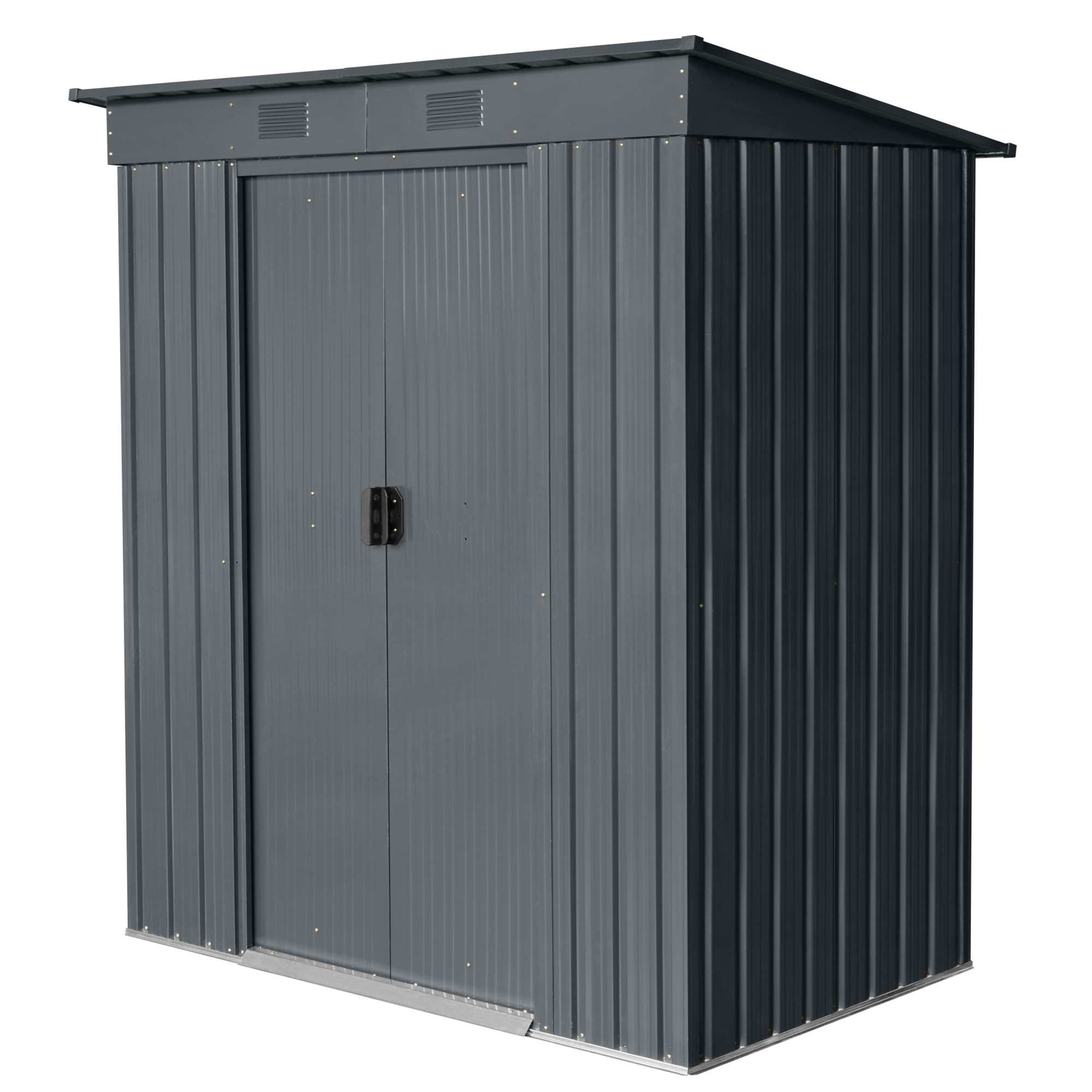 GARDEN N MORE Gerätehaus "Pultdachhaus Basic plus" einfacher Aufbau, Langlebig, mit Lüftungsschlitzen