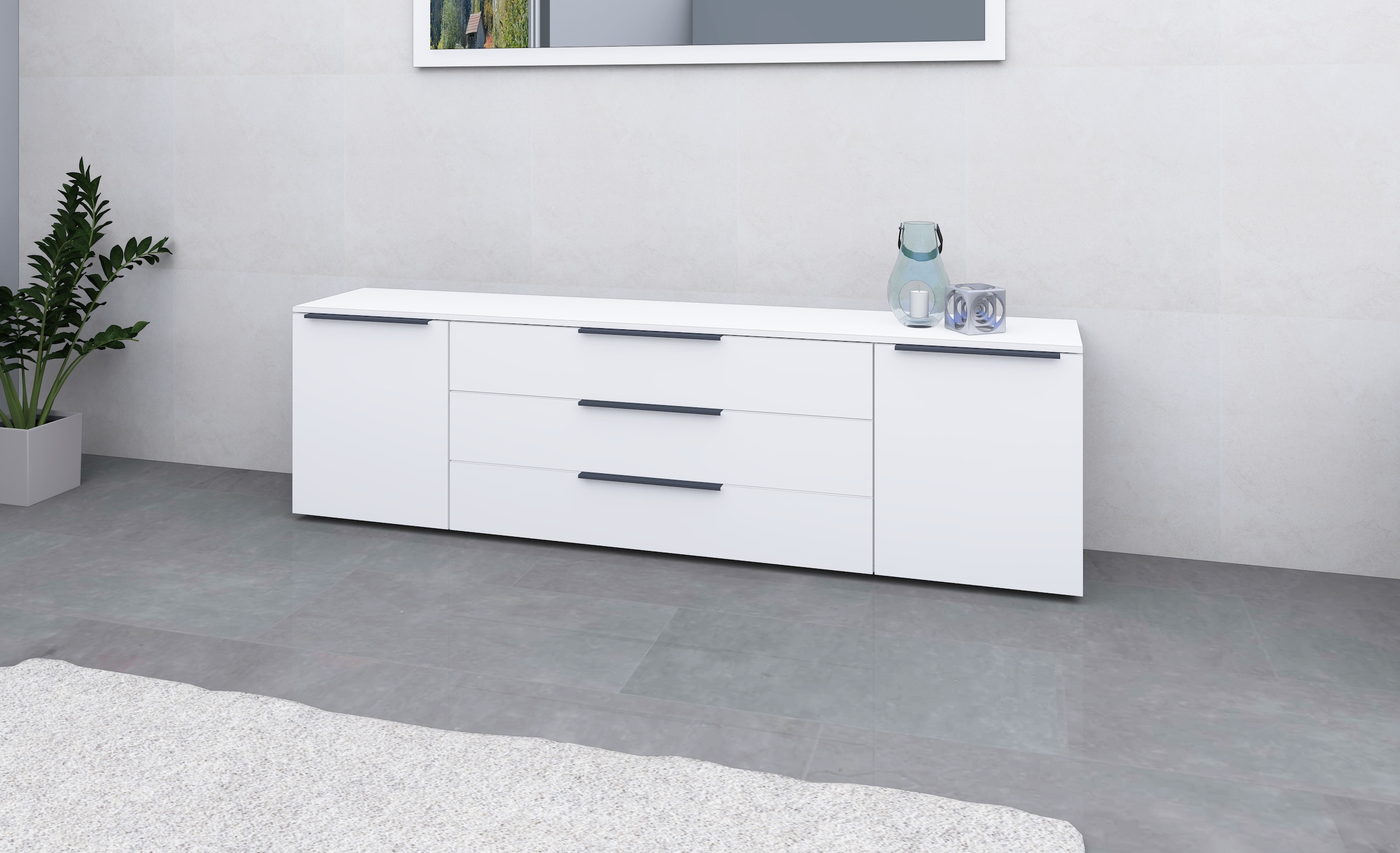 borchardt Möbel Sideboard "Tom, Kommode Breite 200cm, hängend oder stehend günstig online kaufen