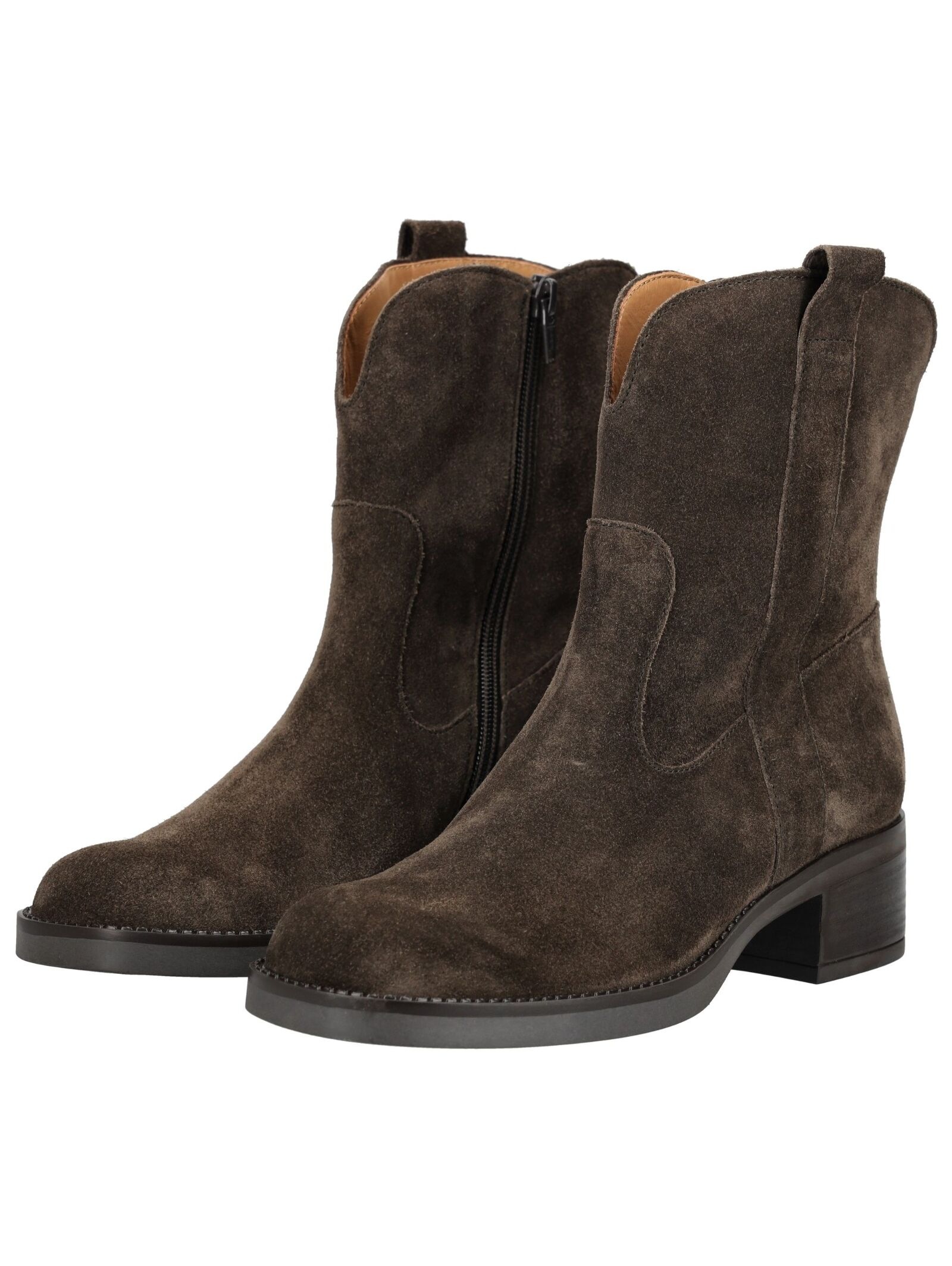 Gabor Biker Boots Suede Leather Brown 38.5 3