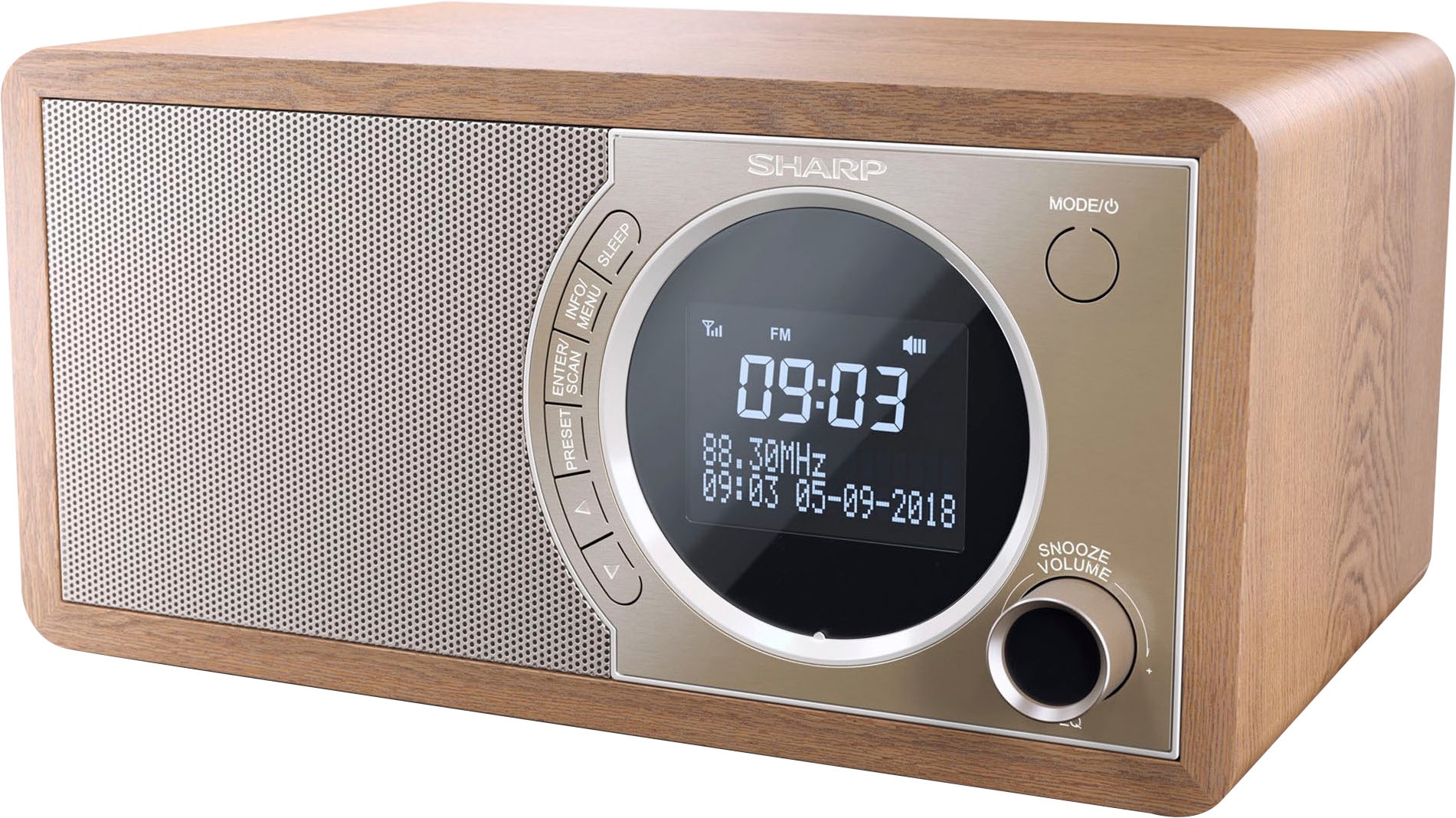 Sharp Digitalradio (DAB+) »DR-450«, (Bluetooth Automatische Senderverfolgung-Digitalradio (DAB+)-FM-Tuner mit RDS 6 W)