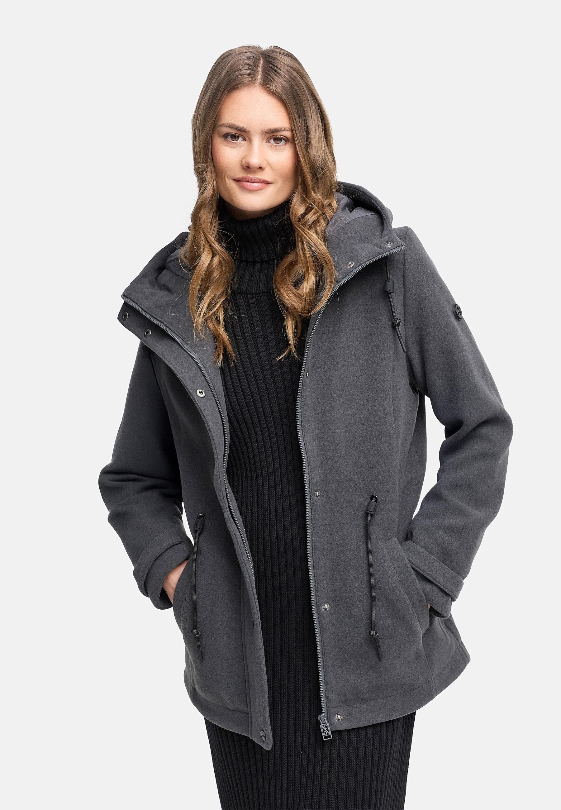 Navahoo Kurzmantel "Lächelstern 14" Lange Damen Übergangsjacke in Wollmante günstig online kaufen