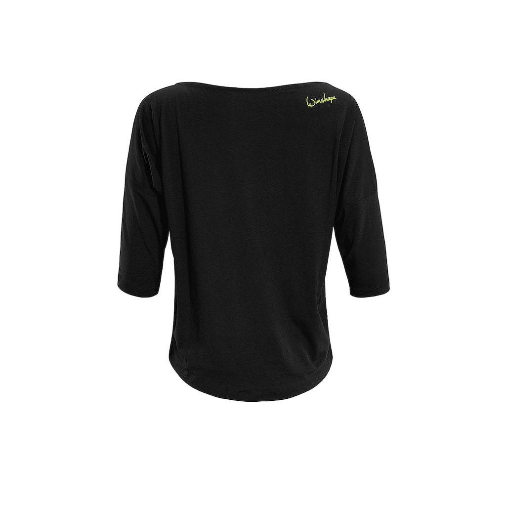 Winshape 3/4-Arm-Shirt »MCS001 ultra leicht«, mit Neon gelbem Glitzer-Aufdruck