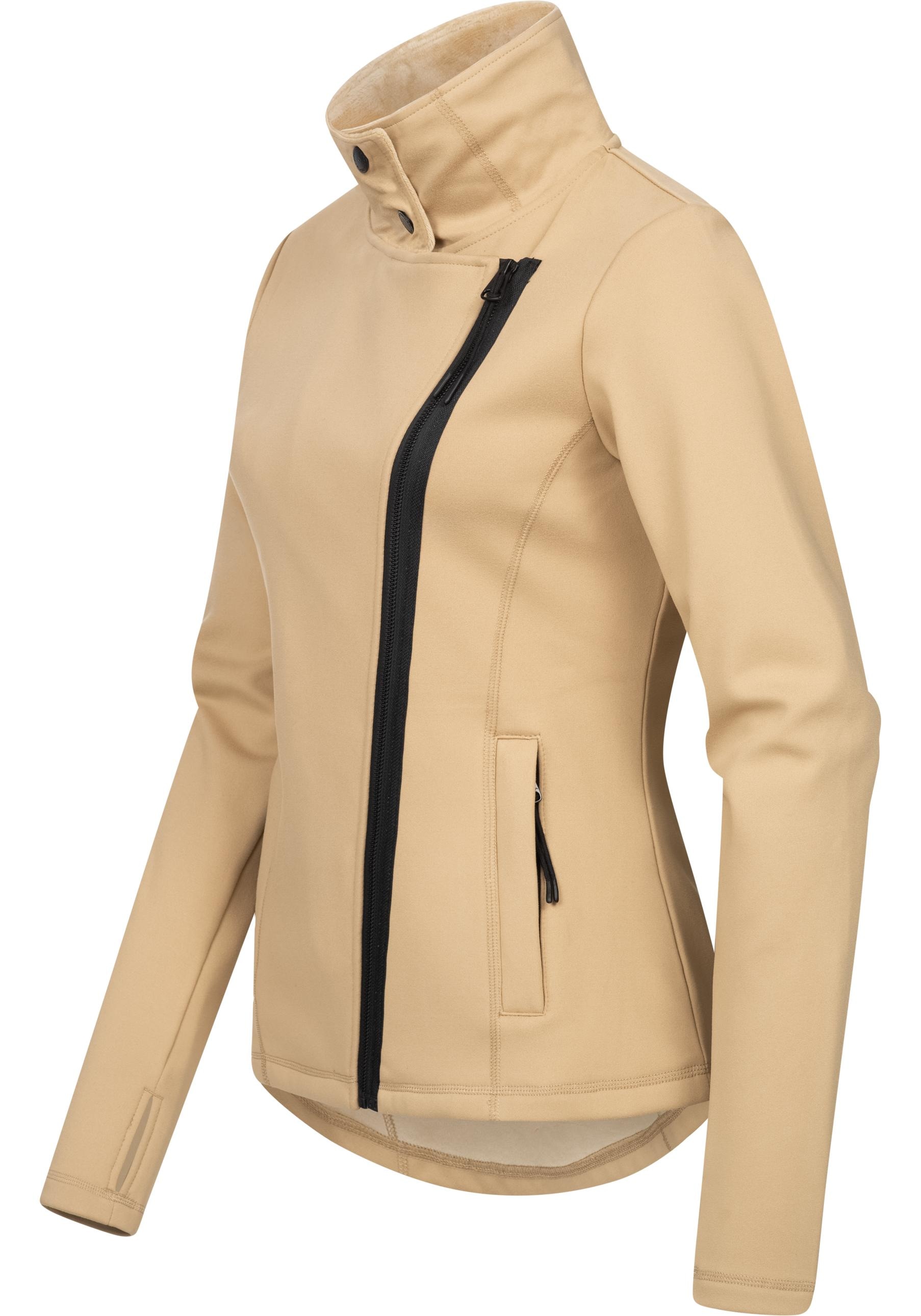Ragwear Sweatjacke »Saskie«, Modische Damen Kapuzenjacke mit kuschlig weichem Innenfutter
