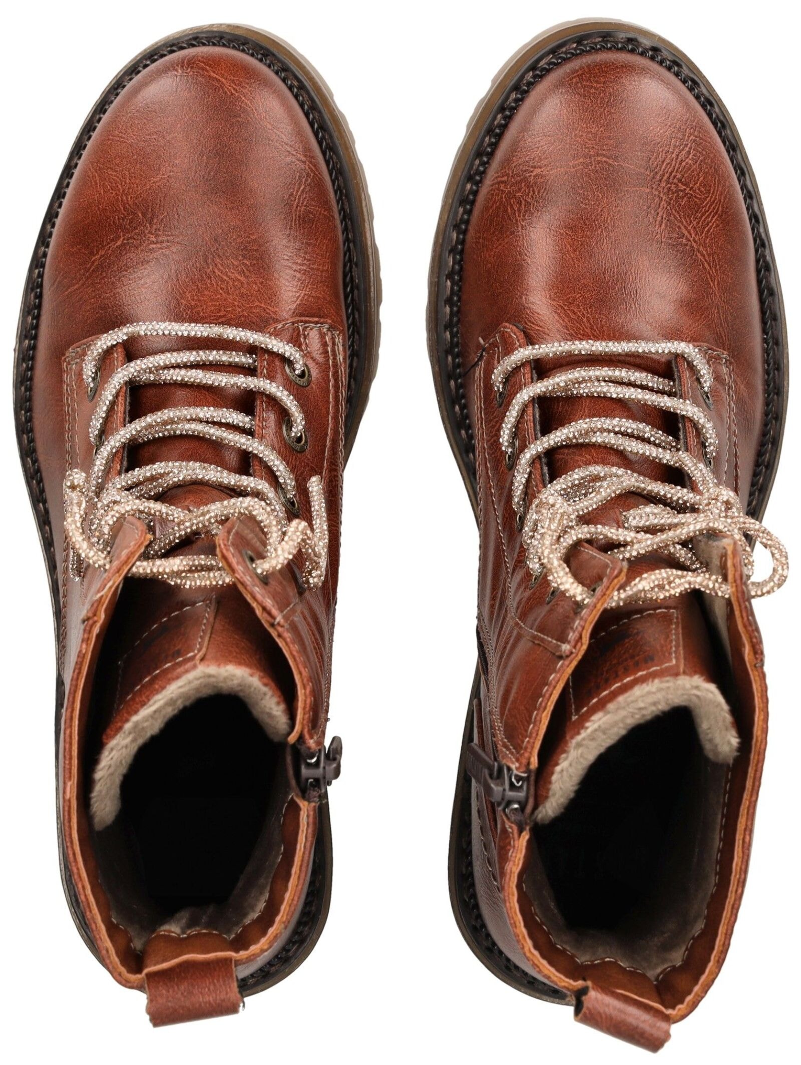 Mustang Shoes Schnürstiefelette »Mustang Shoes Stiefelette Lederimitat«