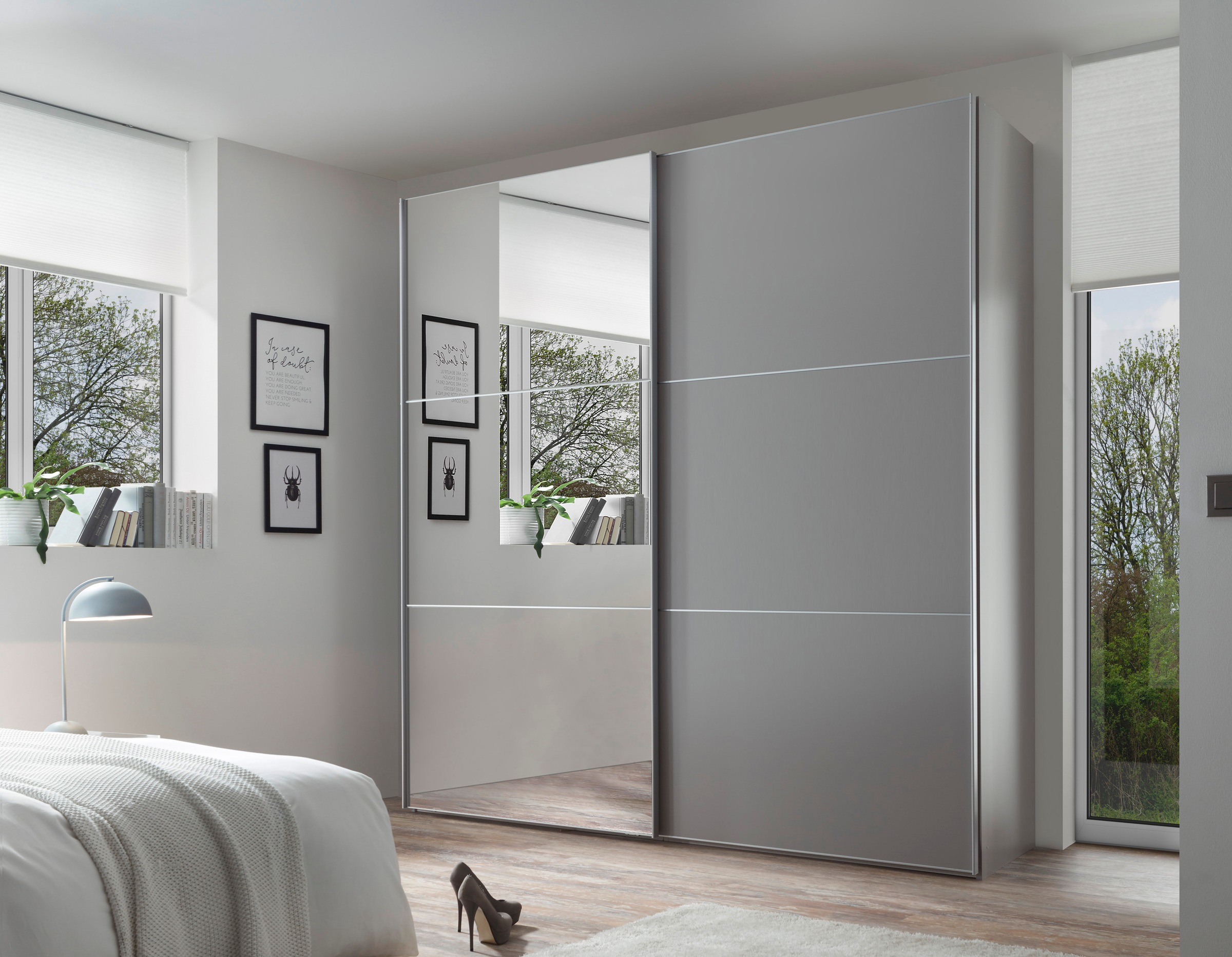 STAUD Schwebetürenschrank »Includo, Made in Germany«, vier verschiedene Ausstattungsvarianten