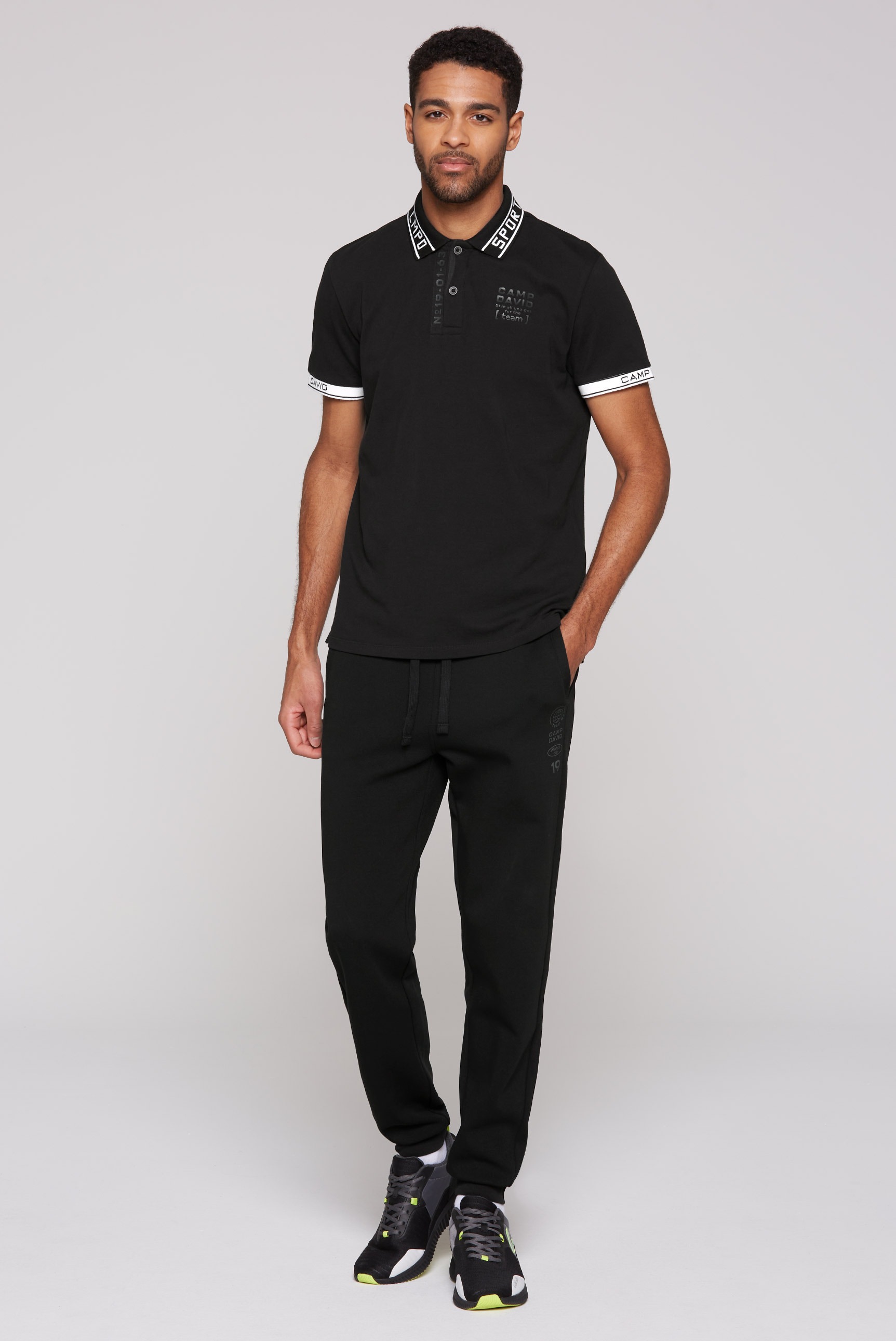CAMP DAVID Poloshirt, mit Seitenschlitze