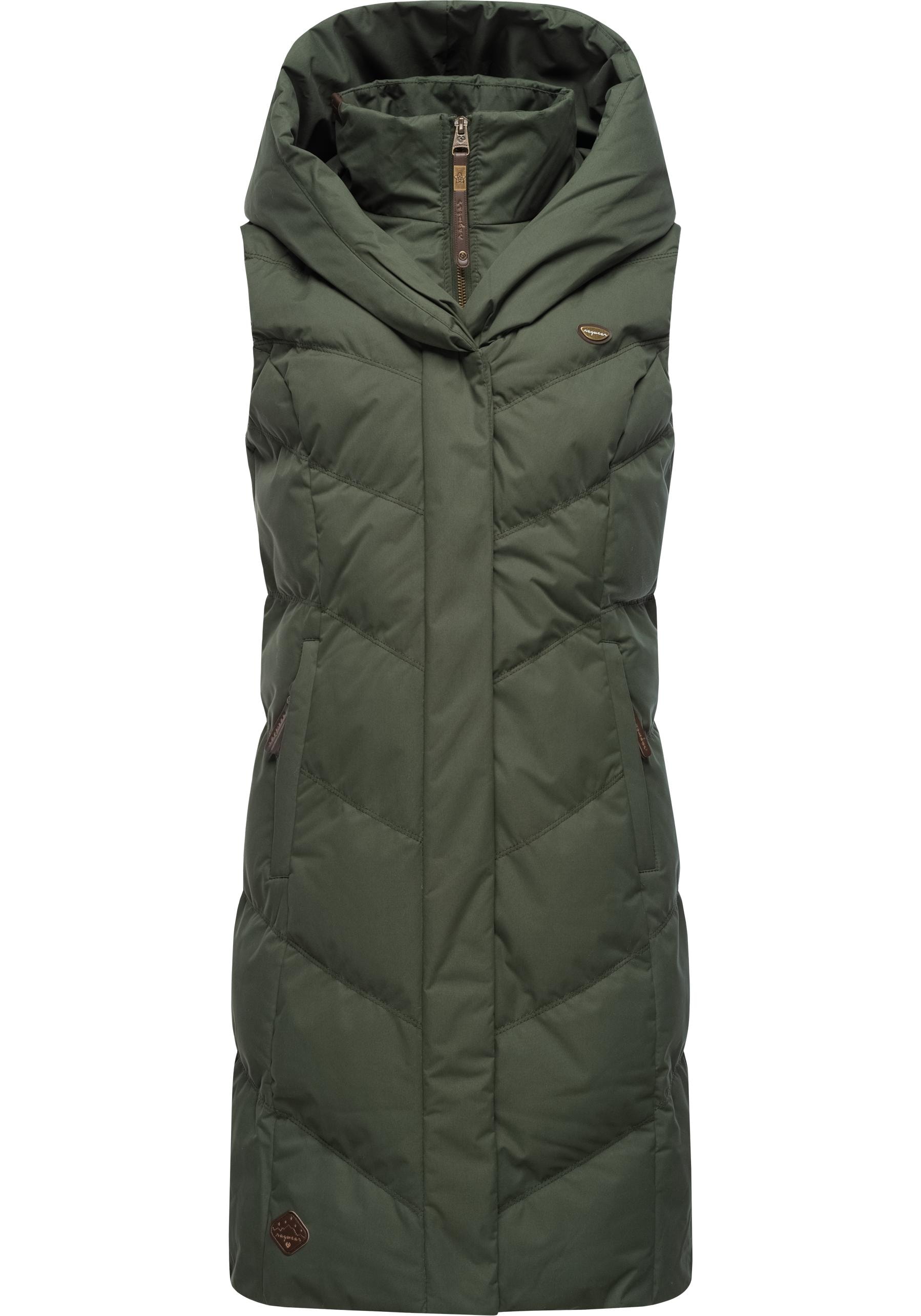 Ragwear Steppweste »Natalka Vest«, stylische, gesteppte Winterweste mit gefütterter Kapuze