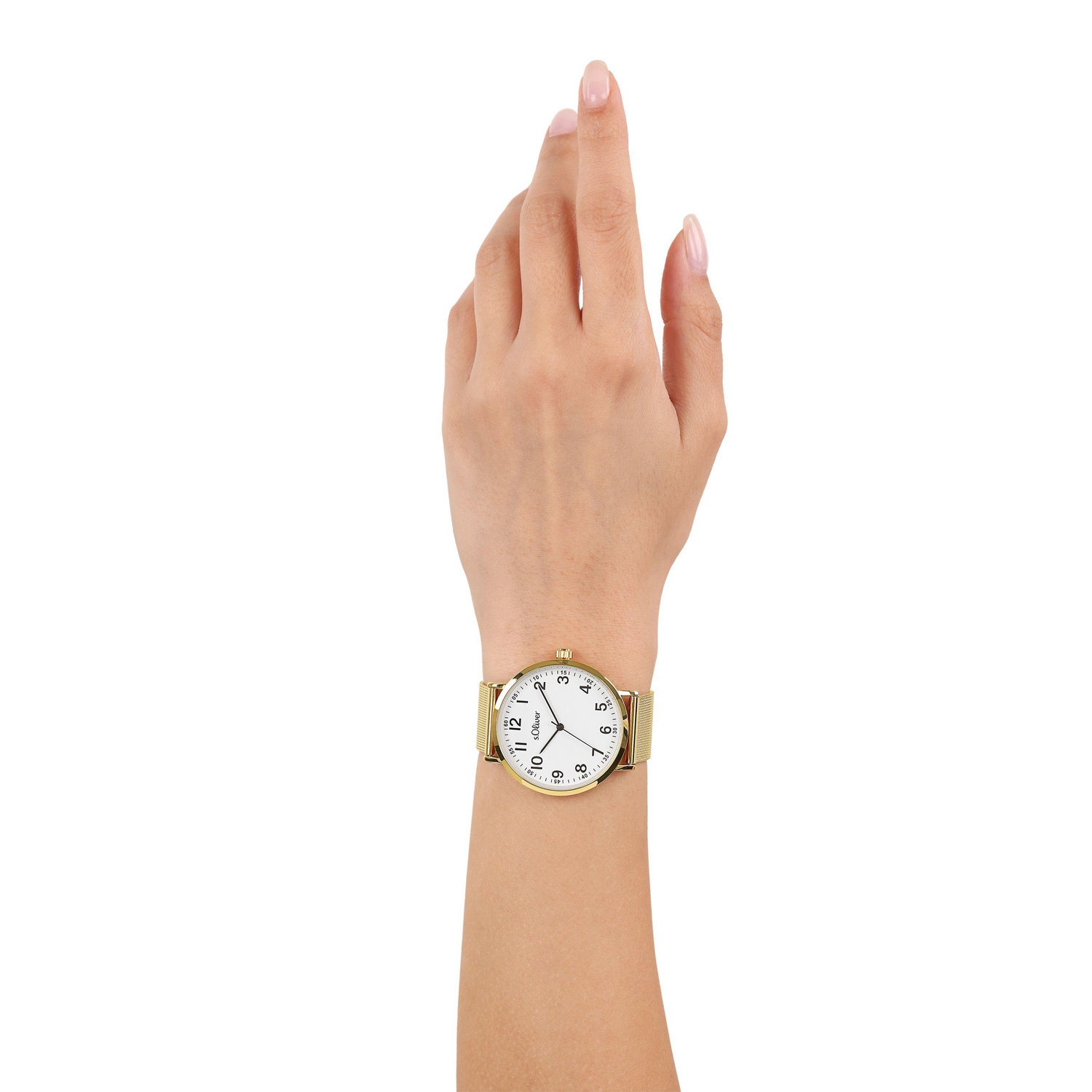 s.Oliver Quarzuhr, Armbanduhr, Herrenuhr, Edelstahlarmband, analog